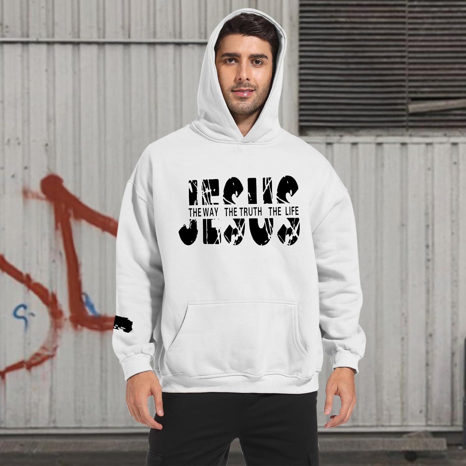 Christian Jesus Faith Religious Hoodies for Men Bible God Inspirational Sweatshirts Graphic Hoodie Vintage Pullover - Image 5