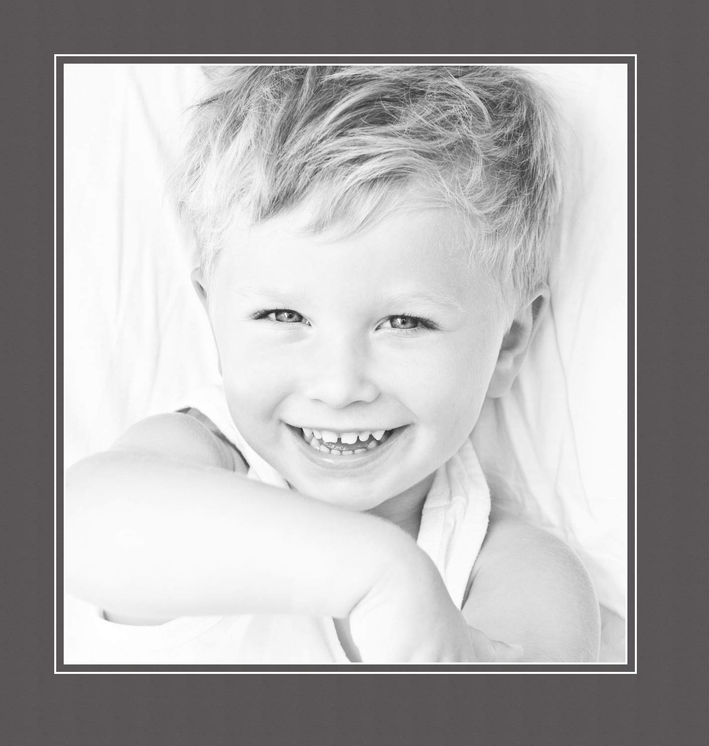 ArtToFrames MAT-154-15x16-Charcoal Cinder/Charcoal Custom Mat for Picture Frame, 15x16