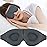 ZGGCD Sleep Mask for Side Sleeper, Light Blocking Sleeping Eye Mask for Women Men, 3D Contoured Cup Night Blindfold, Luxury Eye Cover Eyeshade with Adjustable Strap for Travel, Nap, Grey