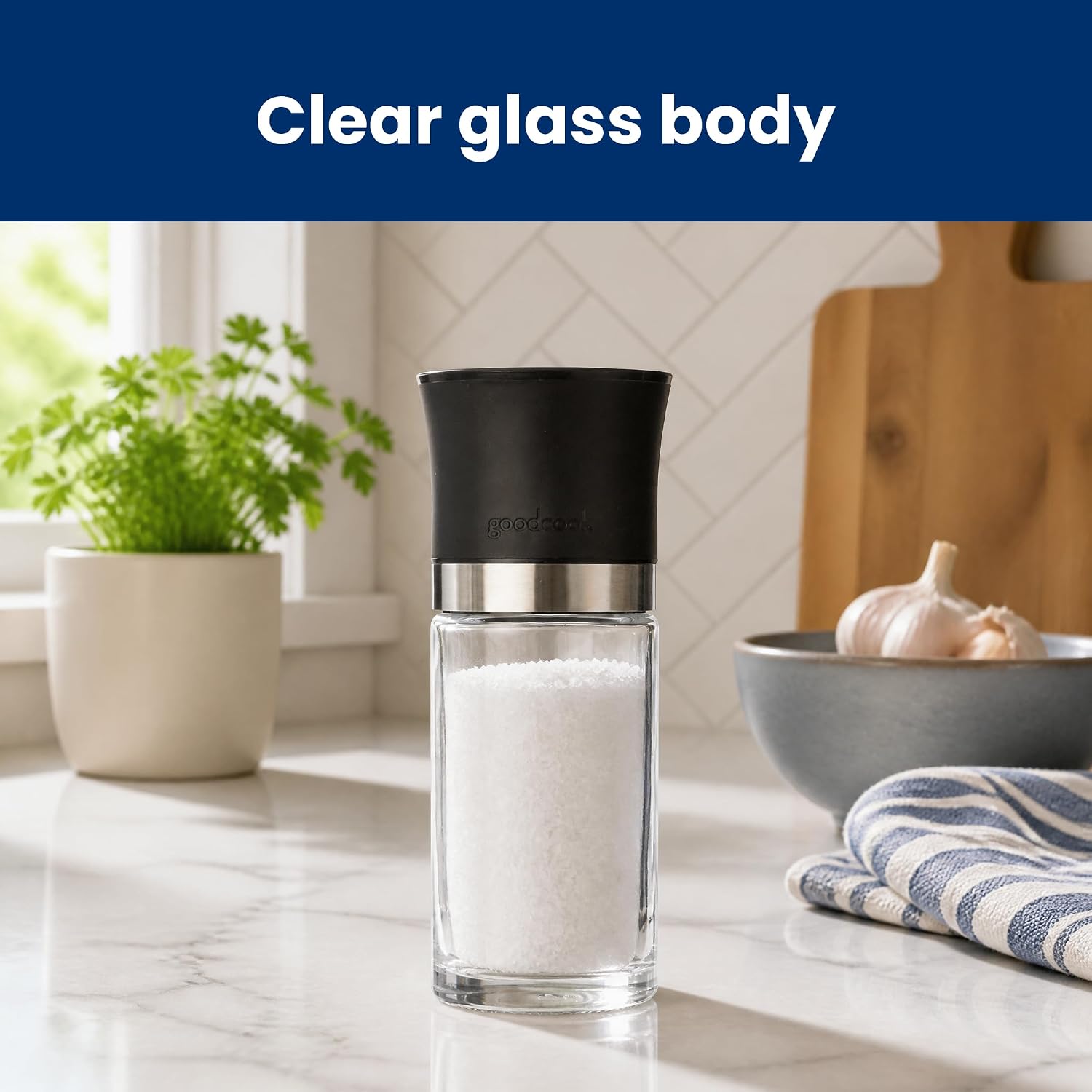 GoodCook Salt & Pepper Grinder Mill, Black