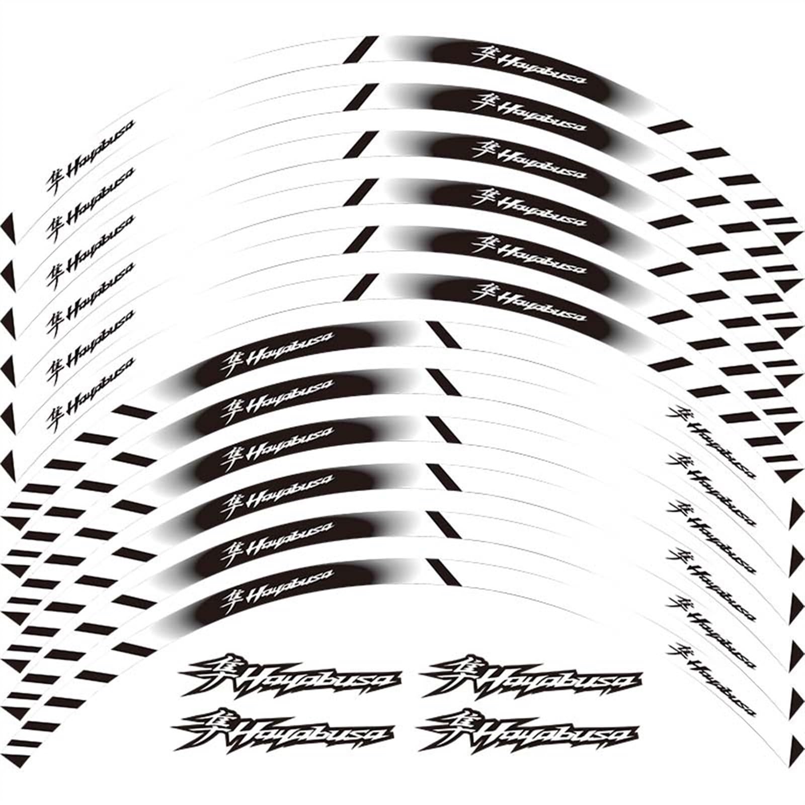 Motorcycle Thick Edge Outer Rim Sticker Stripe Wheel Decals for Suzuki for Hayabusa GSXR1300 GSX1300R GSXR1300R Motorbike(Color3)