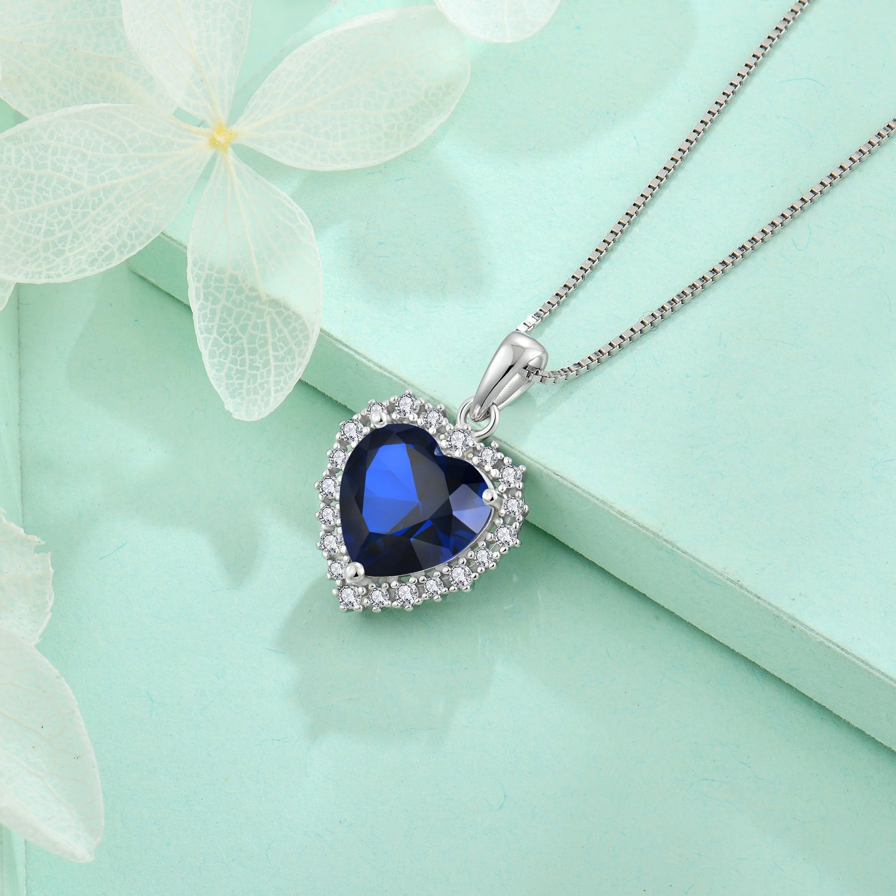 starchenie Collane Donna Argento Sterlina 925 Cuore con Pendente Zirconi Collane Ciondolo Gioielli Regalo