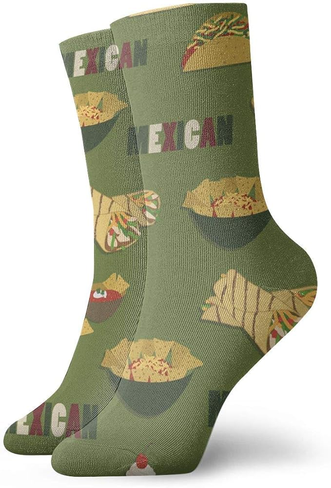 Women Girls Crew Sock Mexican Pattern Mexico Culture Sport Athletic