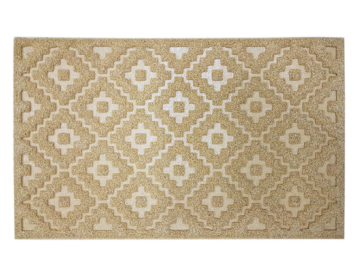 Homes r us Anne Door Mat, Yellow - 45 x 75 cm