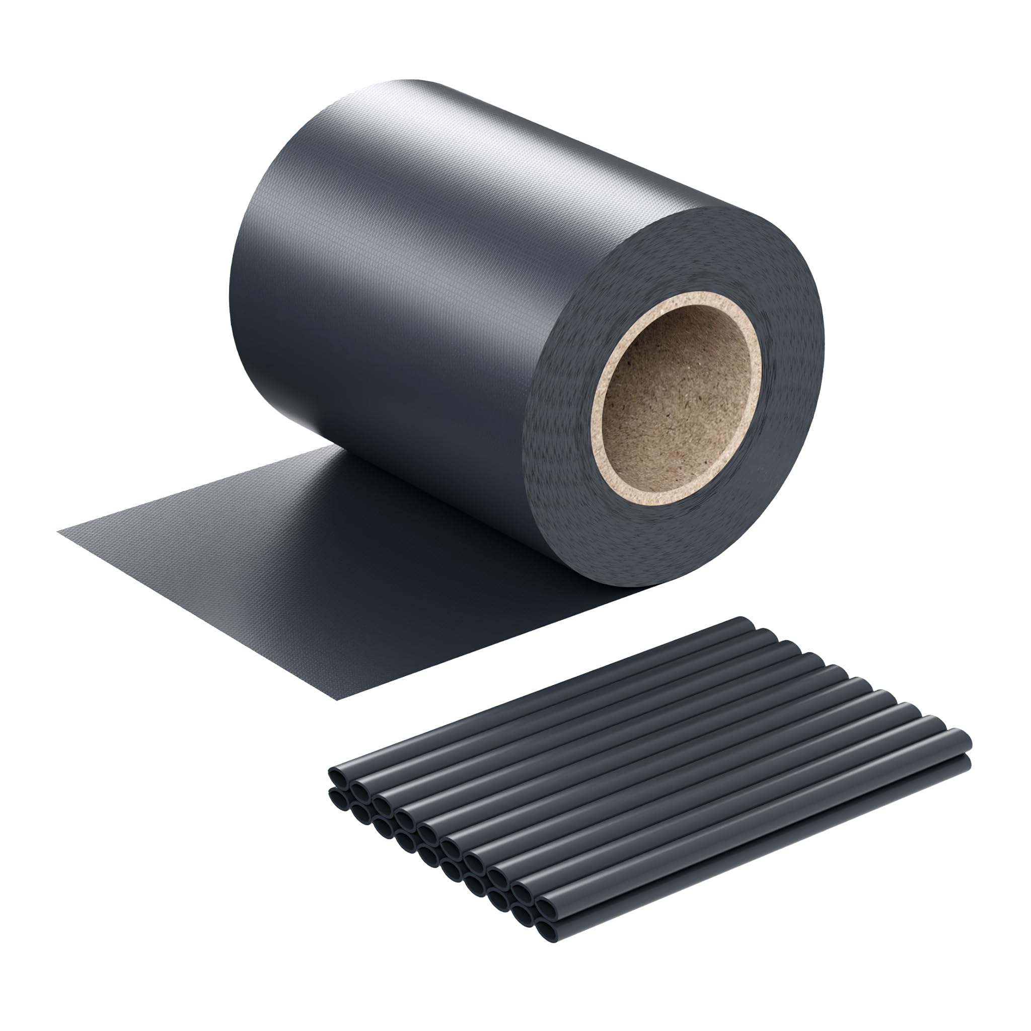 Wiltec Strisce Frangivista in PVC 35mx19 cm Antracite 450g/​m² con 20 Clip Frangivento da Recinzione