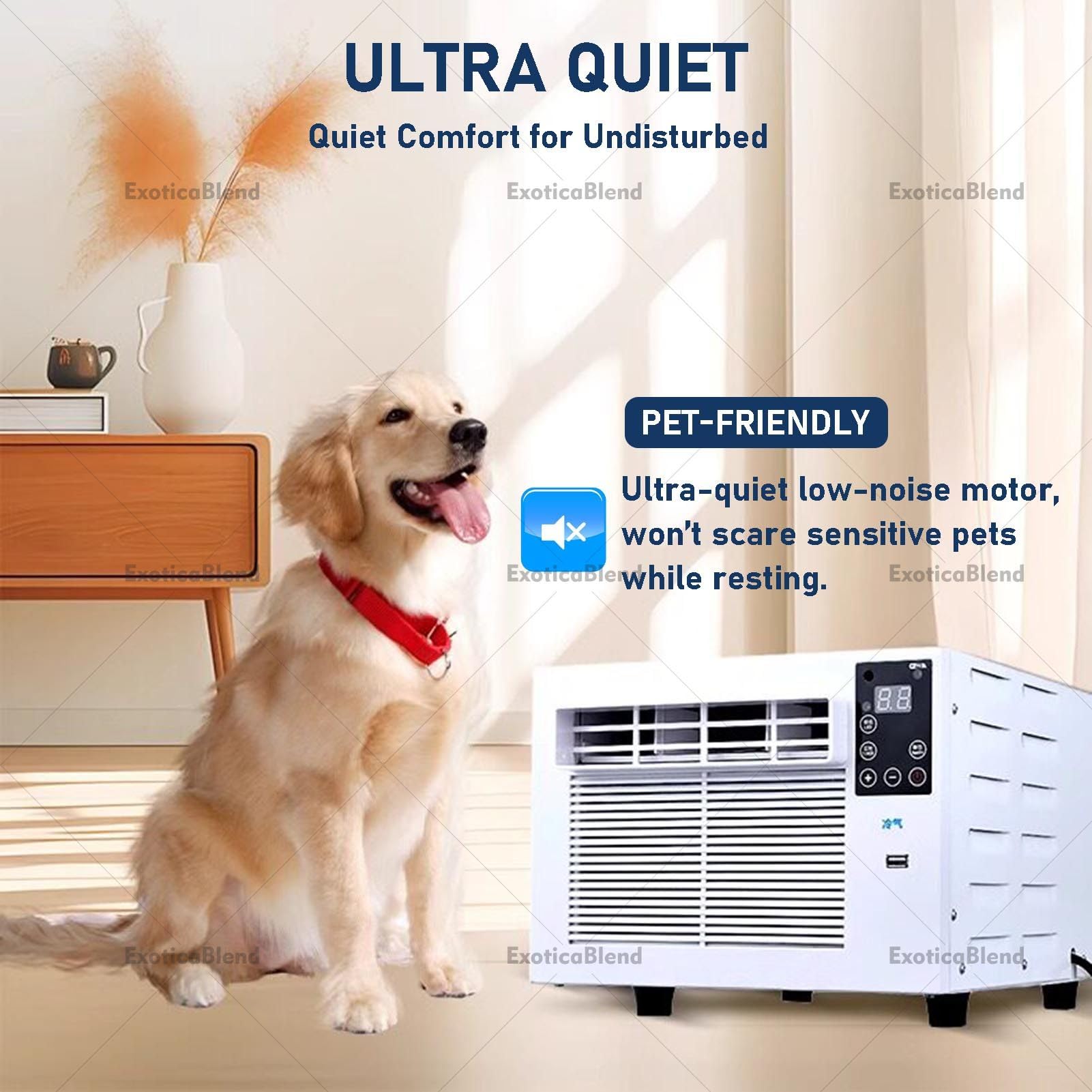 Przenośny klimatyzator z funkcją szybkiego chłodzenia i osuszania, bez jednostki zewnętrznej, kompaktowy mini-klimatyzator do sypialni, kuchni lub wynajmowanego domu