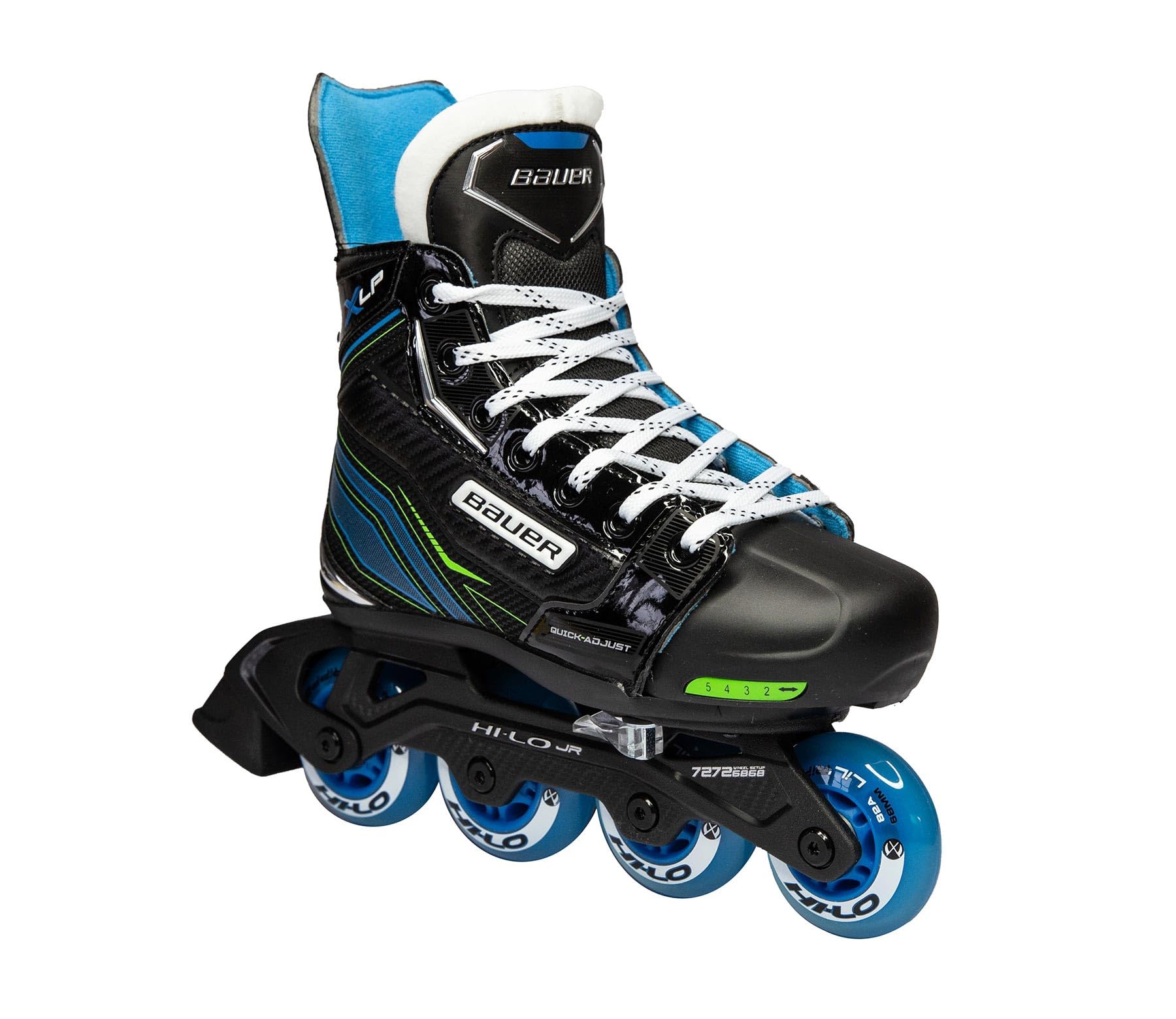 Bauer X-LP Inline Skate verstellbar Junior, Weite :R = Regular, Größe:35-38.5