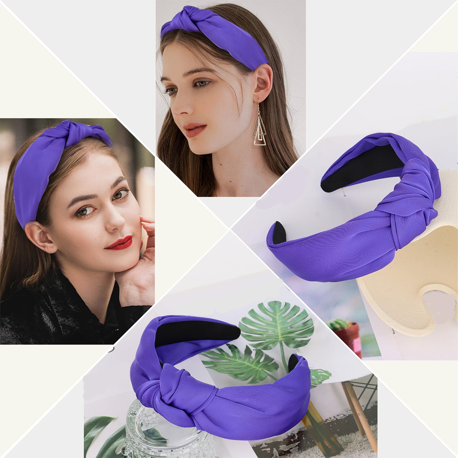 Purple Headband Fastener NWOT Amazon.com : CURASA Knotted Headbands For Women Girls  main image 3