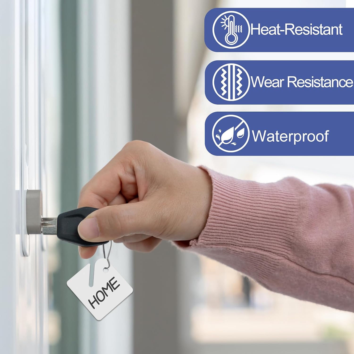 300 Pcs Rack Key Tags White Square Plastic Hanging Tags with 2 Black Markers, Metal Snap Hooks for Slotted Key Cabinets Boxes Lockers Sturdy Frosted Item Identifiers for Home Office and Garage