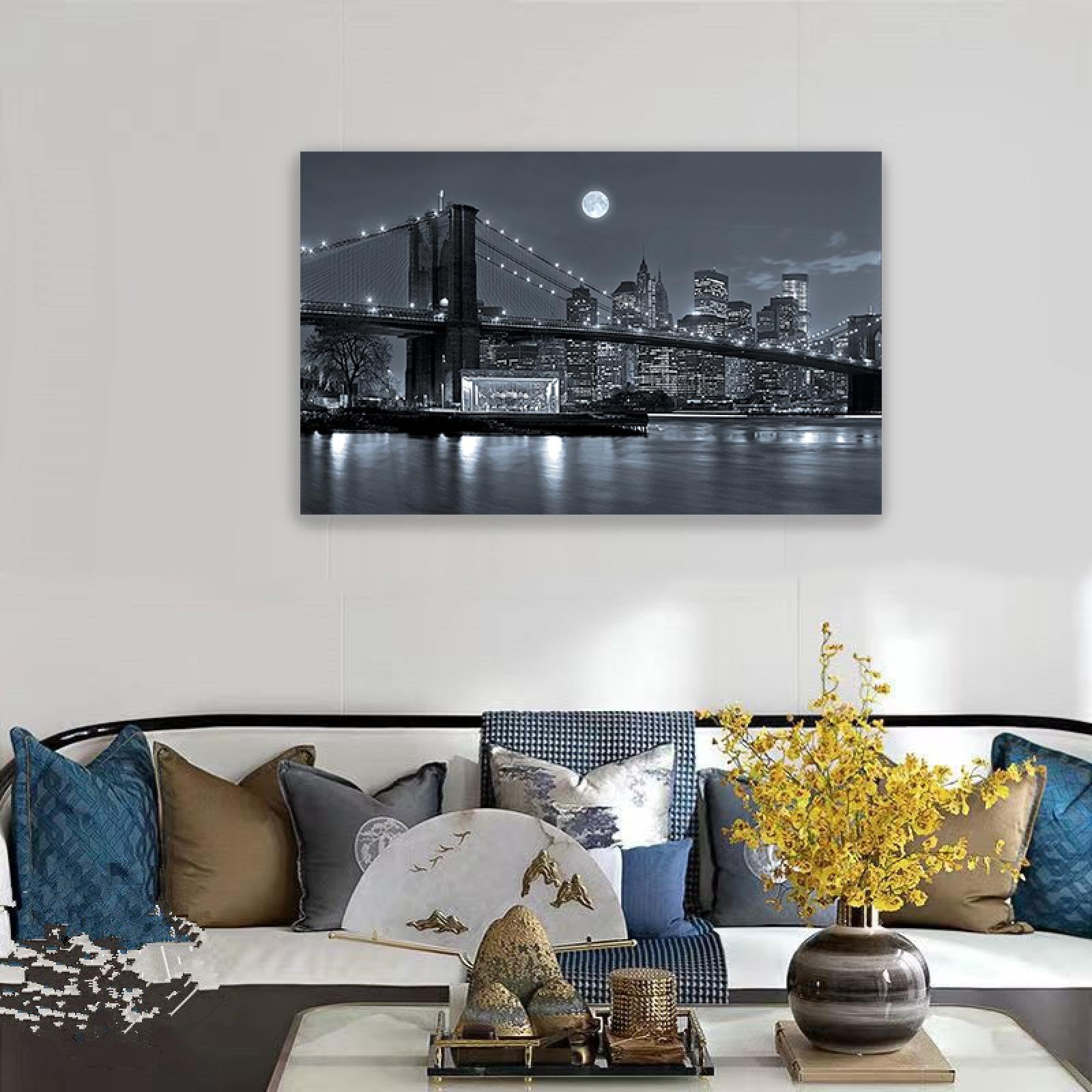 Amazon.com: RKGHDCX City Landscape Wall Art Canvas Print black and