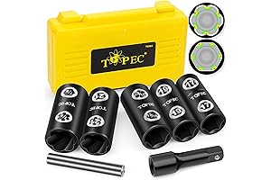 Topec Flip Edition Wheel Lock Removal Kit Tire Lug Nut Remover