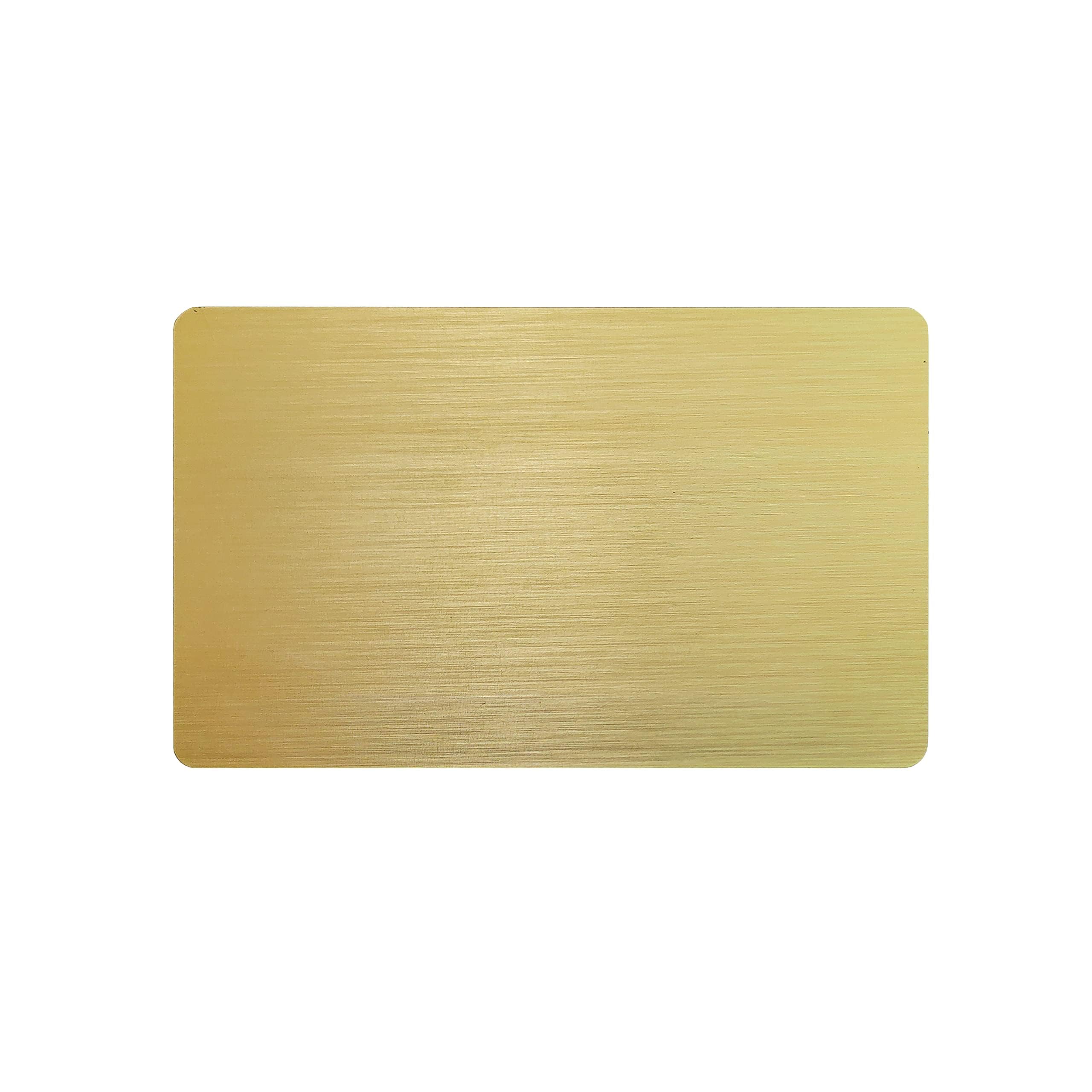 Biglietti da visita NFC ibridi 13,56 MHz chip 215 metallo PVC oro spazzolato confezione da 5