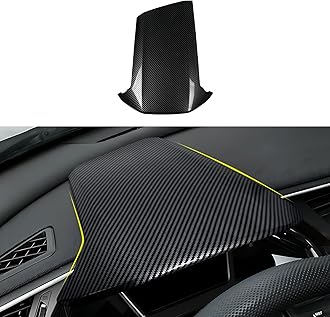 BRMYL Car Dashboard Instrument Protective Cover Decals for 2016-2021 Honda Civic 10th Gen Accessories ABS Carbon Fiber Stickers