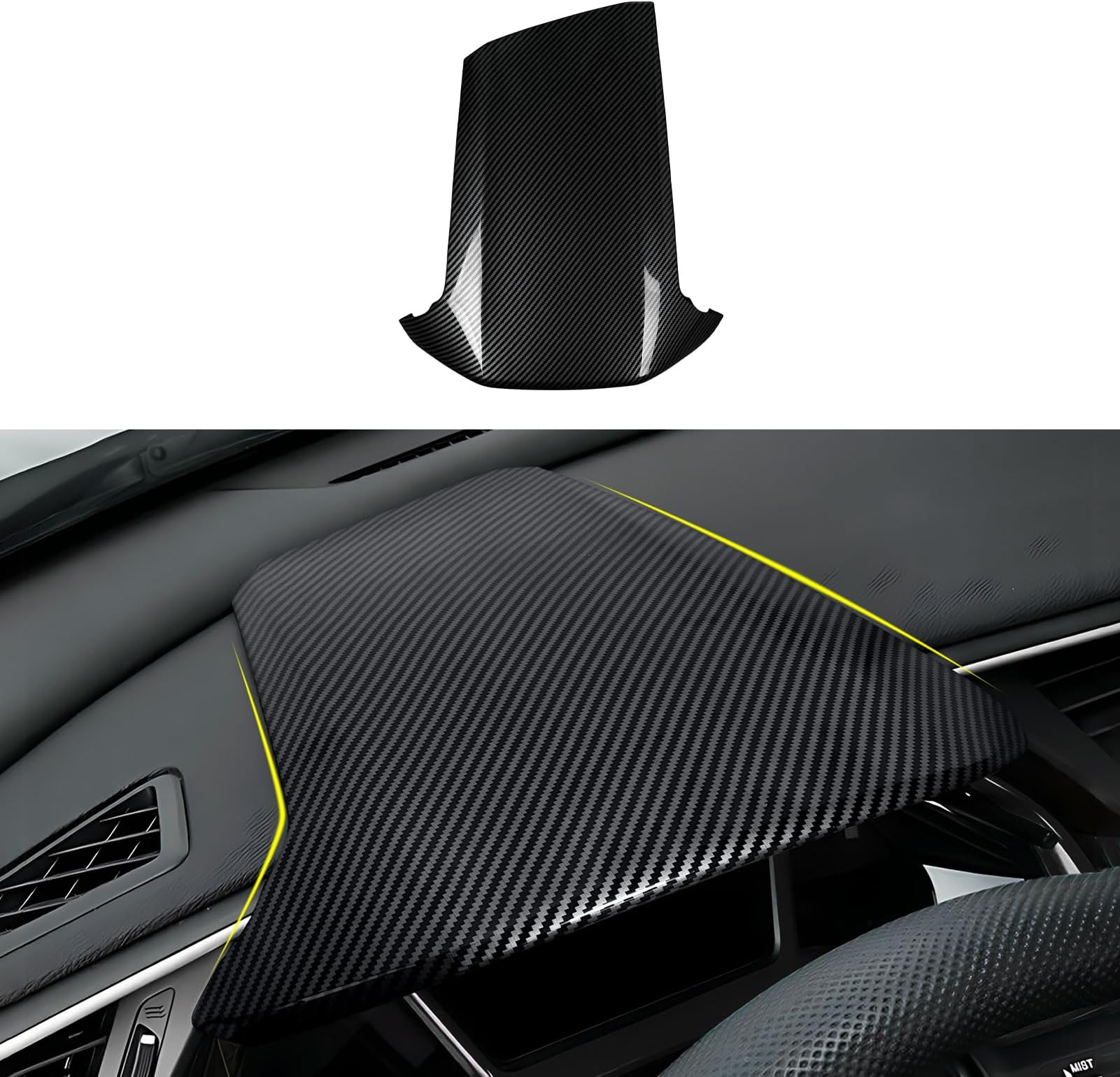 Dashboard Instrument Panel Cover Decals for Honda Civic 2016 2017 2018 2019 2020 2021 Accessories Carbon Fiber Interior Stickers, Dashboard Protector Cover