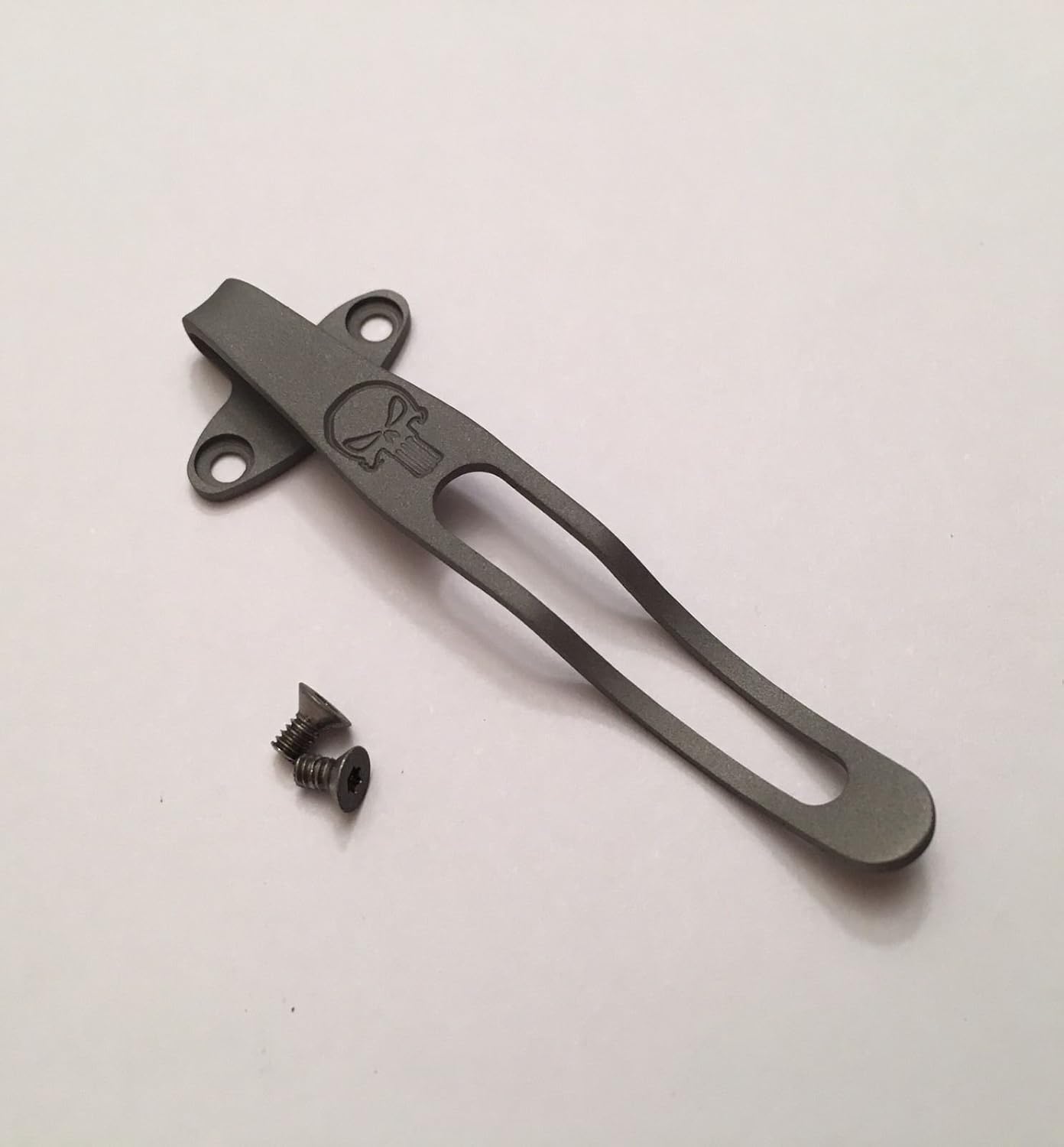 Bead Blasted Gray Titanium Pocket Clip For Benchmade 3300 Infidel 3350 Mini-Infidel OTF