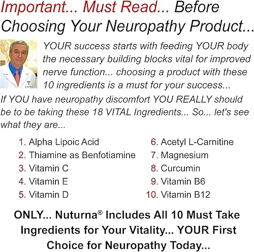 Miniatura 4 de Suplemento de soporte para neuropatía  Soporte para nervios con dosis diaria de ácido alfa lipoico de 600 mg  Neuropatía periférica  Pies manos