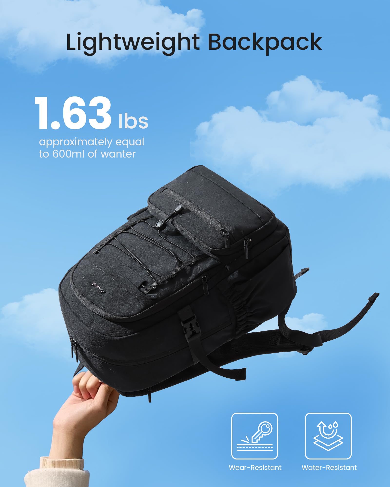 LOVEVOOK Laptop Rucksack Damen, 17,3 Zoll Schulrucksack Teenager Mädchen Schultasche Wasserdicht Travel Backpack Women Uni School Bag Fashion City Tagesrucksack Arbeitsrucksack für Reise Schule Work