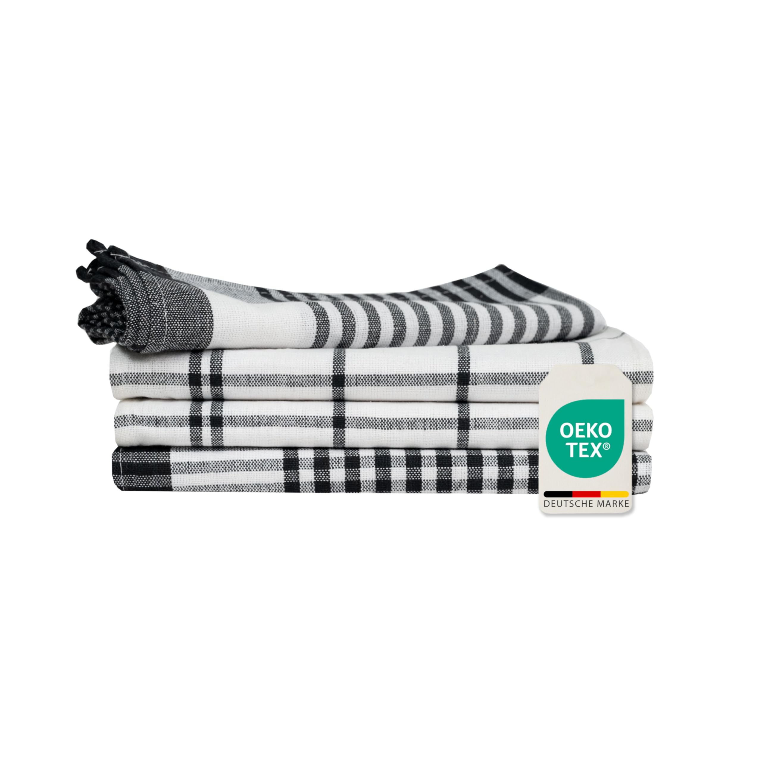 Müskaan 4er Set Geschirrtücher 50x70 cm 100% Baumwolle 70g Premium Qualität Super Saugstarke Küchentücher Abwaschlappen Geschirrhandtücher Spühltuch