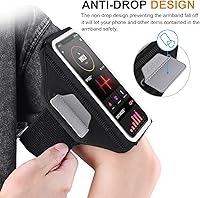 Vista 4 de Brazalete para correr con bolsa para auriculares, brazalete para teléfono celular para iPhone 17 16 15 Pro 14 Plus 13 11 XR, Galaxy S24/S10