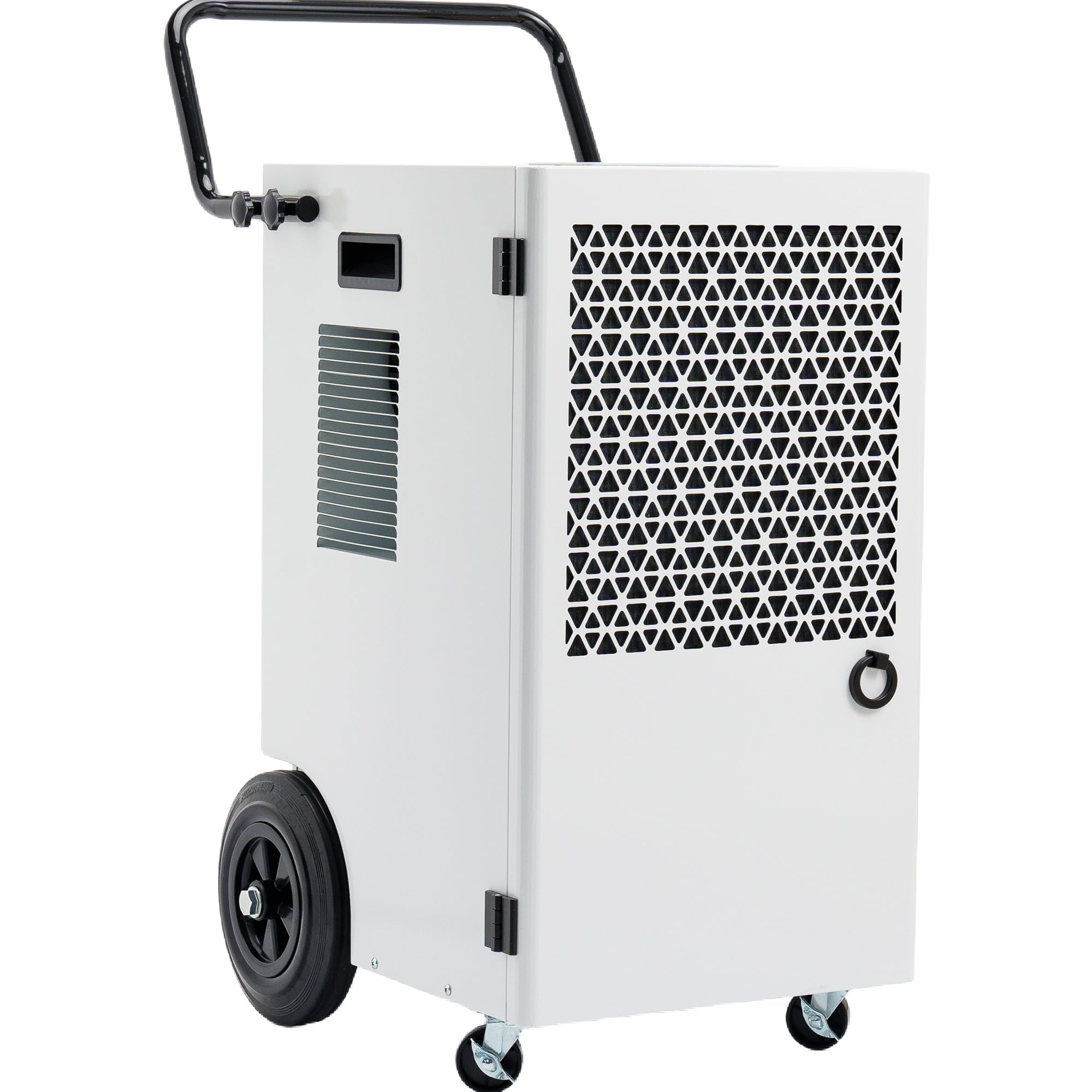 Deshumidificador Industrial Profesional 120L/Día : Deshumidificador Grandes Superficies 300m² con Depósito 7L Drenaje Continuo Pantalla Digital Ruedas para Garaje Sótano Baño