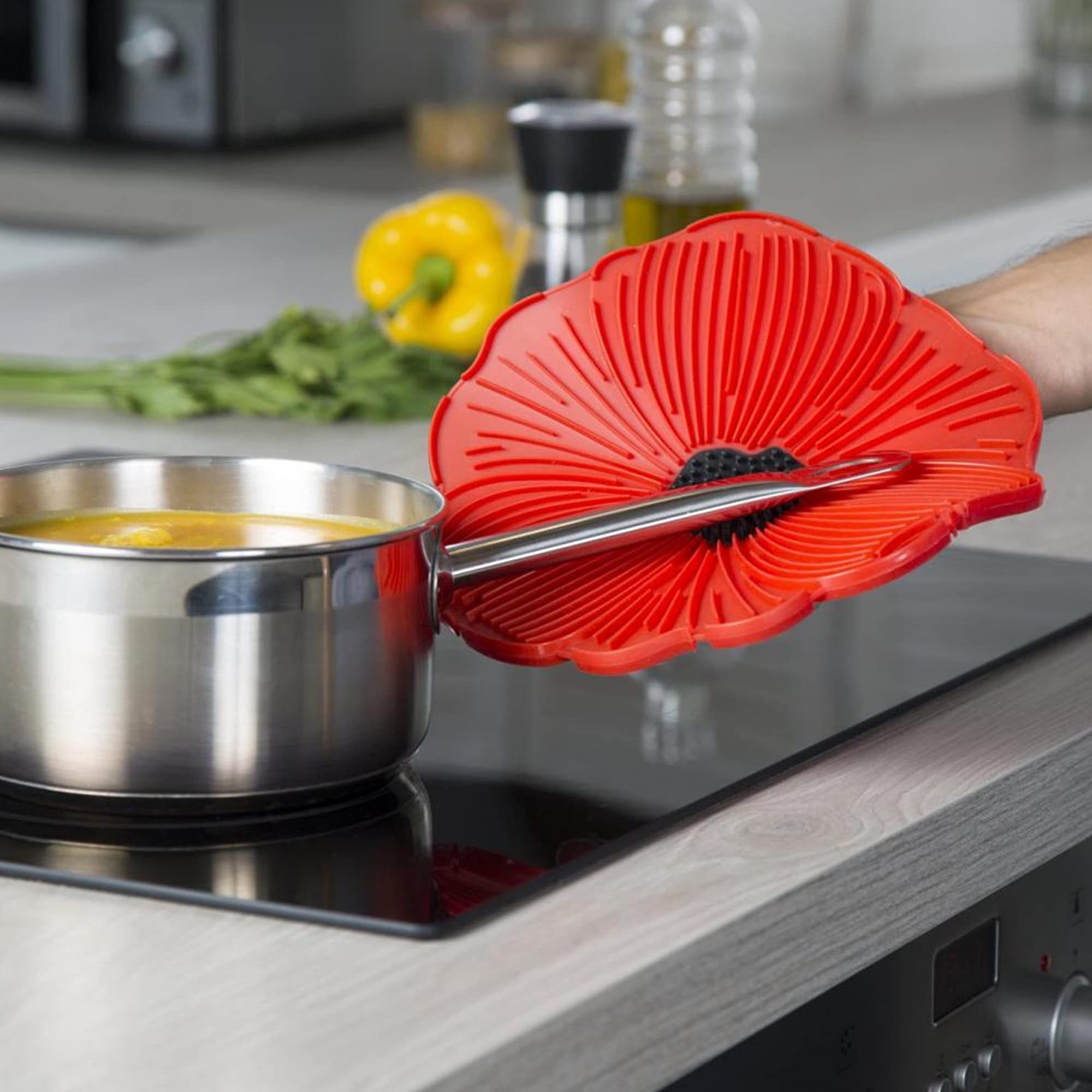 Charles Viancin Sunflower Silicone Trivet - Heat Resistant Kitchen Mat For Hot Pots