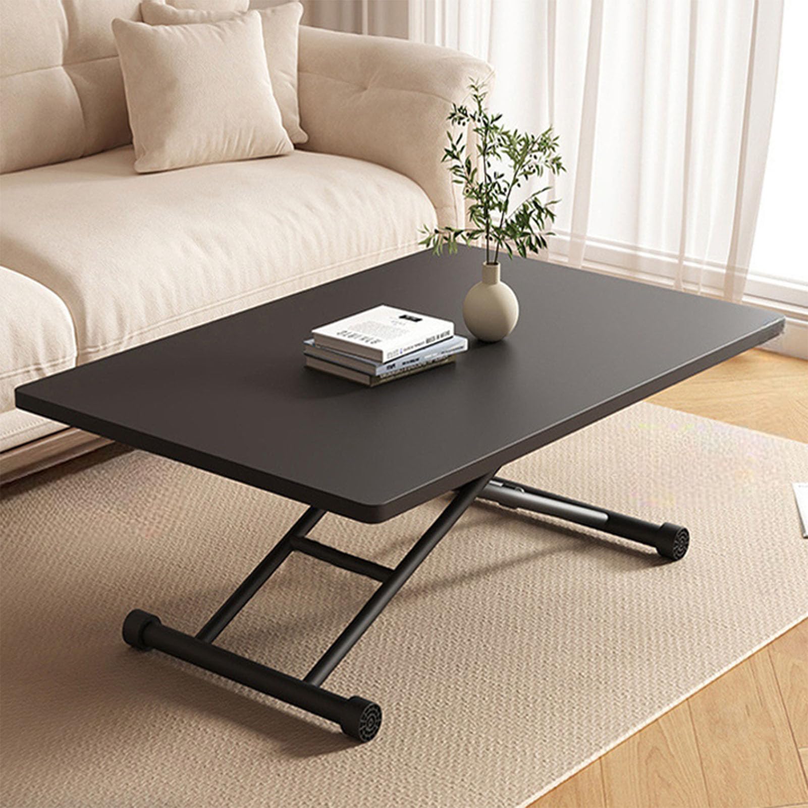 Mesa plegable de altura ajustable convertible para comedor y salon
