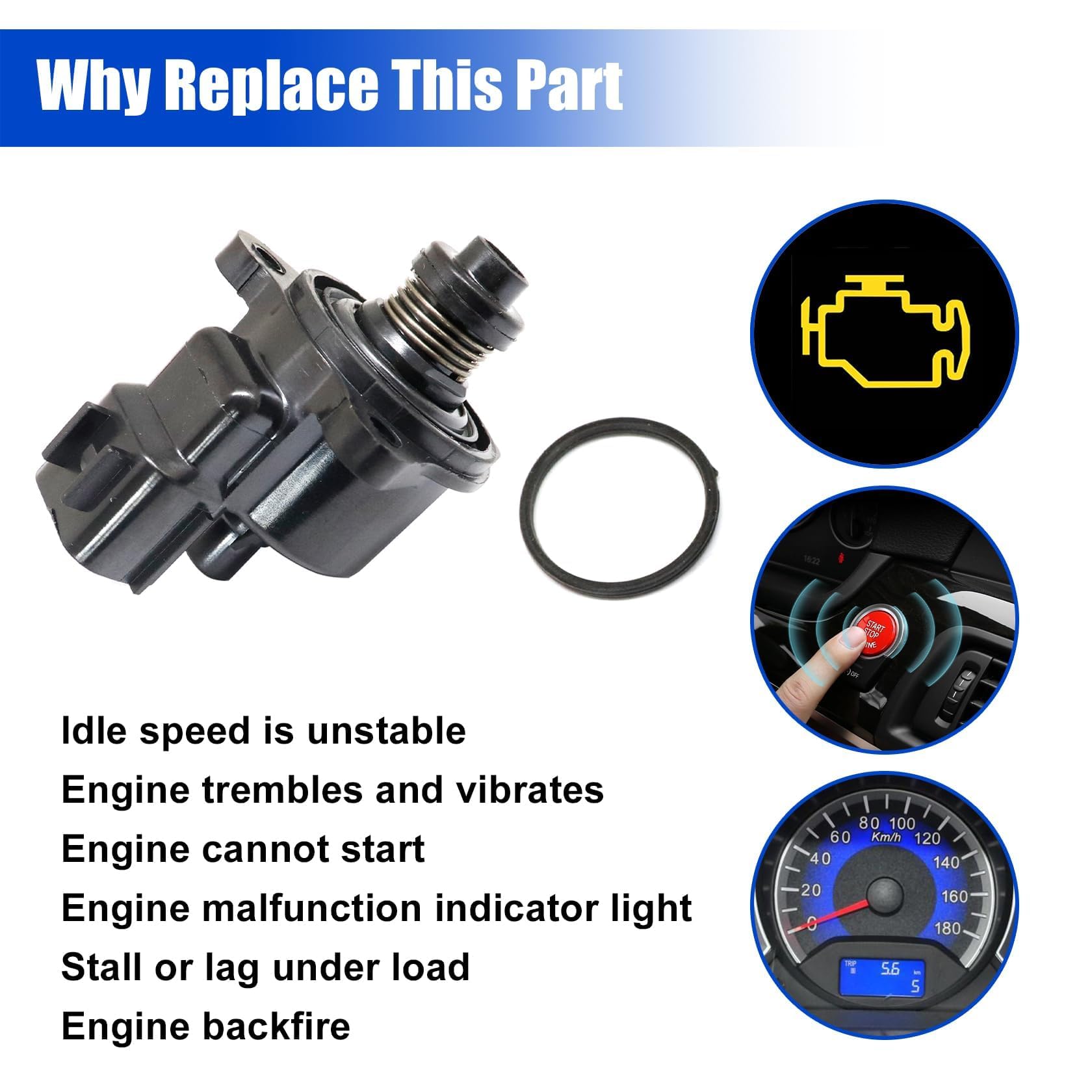 Amazon.com: FZJDSD Idle Air Control Sensor Valve Compatible with