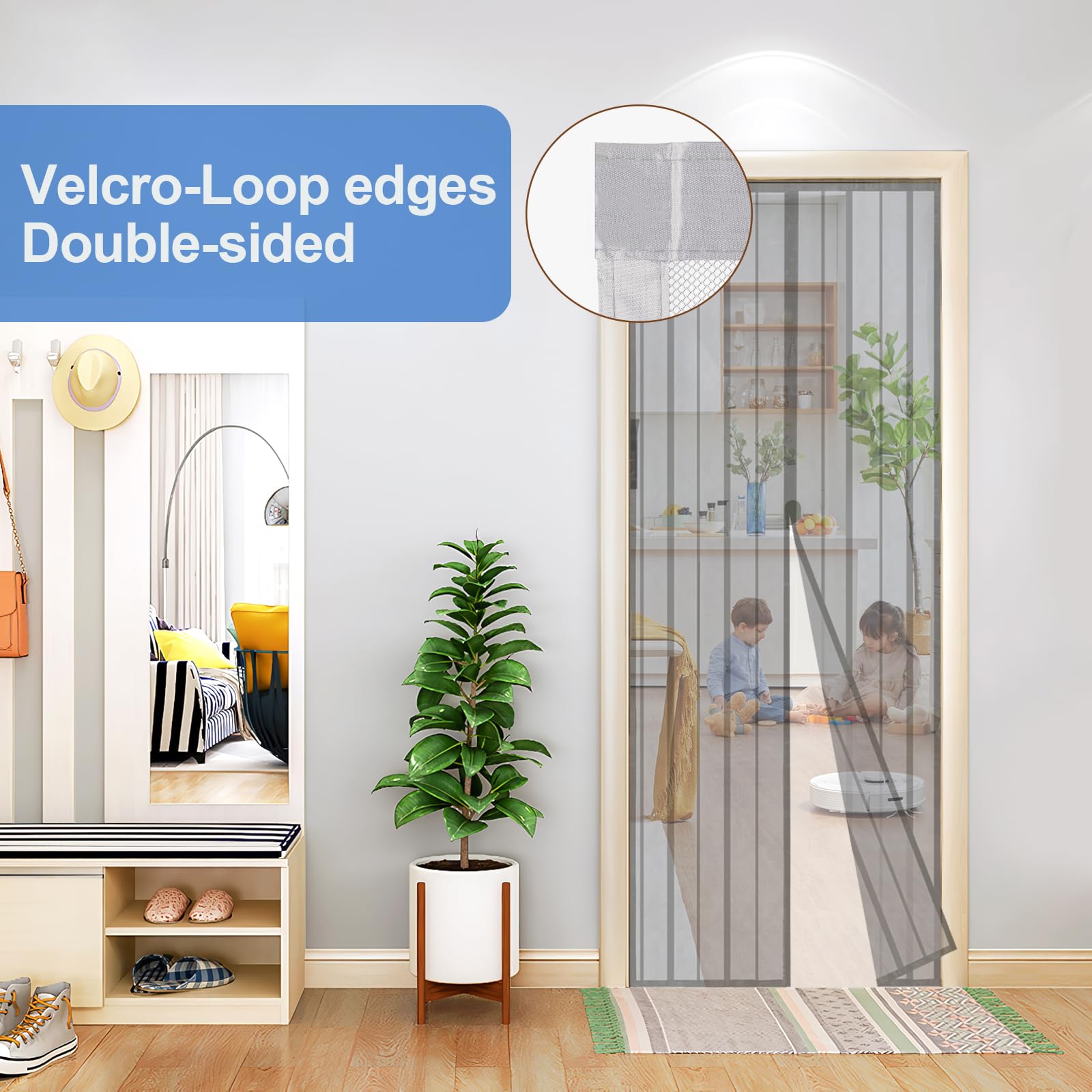 Sekey Magnetic Fly Screen Balcony Door, No Drilling, Door Curtain, Fly Protection, Sliding Door - Image 4