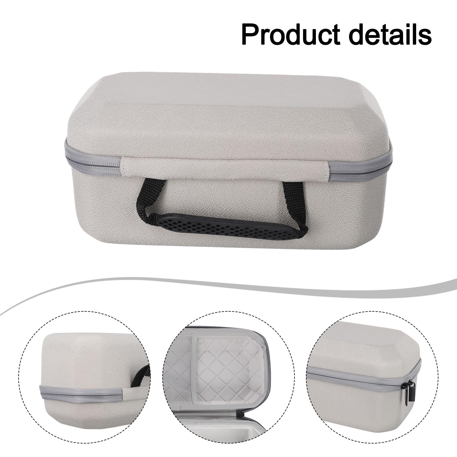 Lecreatekit EVA - Funda rígida de viaje para proyectores Magcubic HY300 y HY320, bolsa de almacenamiento a prueba de golpes con diseño compacto, caja protectora gris