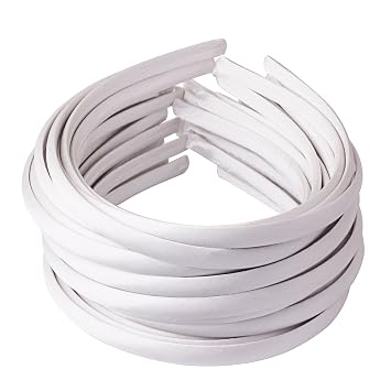 Candygirl 20pcs White Satin Headbands for Girls Toddler Headband