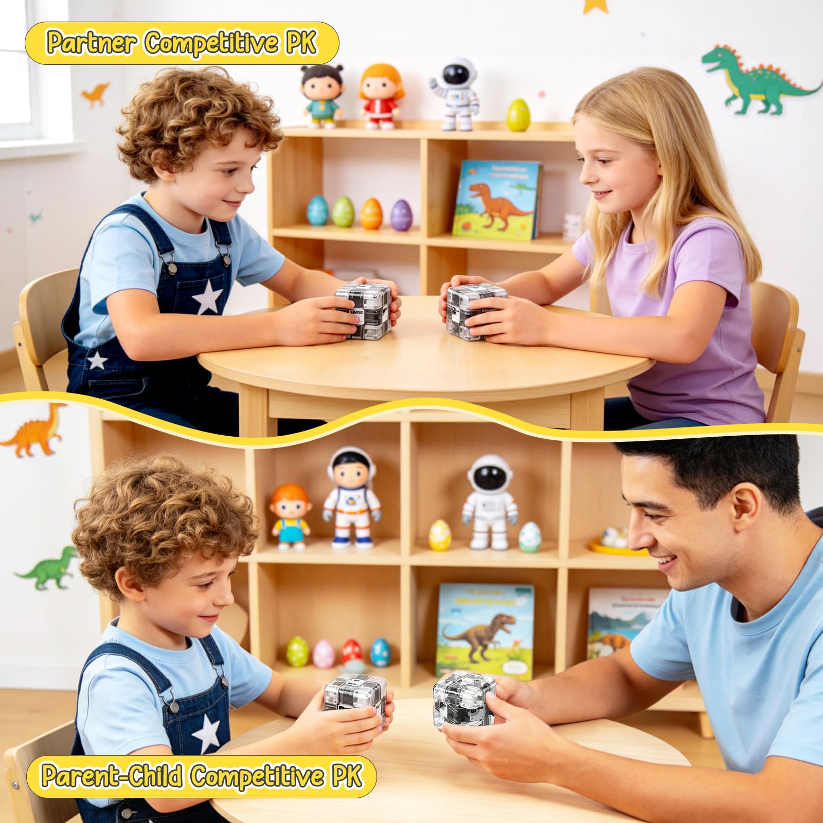 Cubo Laberinto 3d Grande con Bola, Cubo Laberinto 3d Transparente para El Pensamiento Lógico, El Alivio del Estrés & El Aprendizaje Sensorial, Laberinto Cubo 3d para Niños a Partir de 3 Años y Adultos