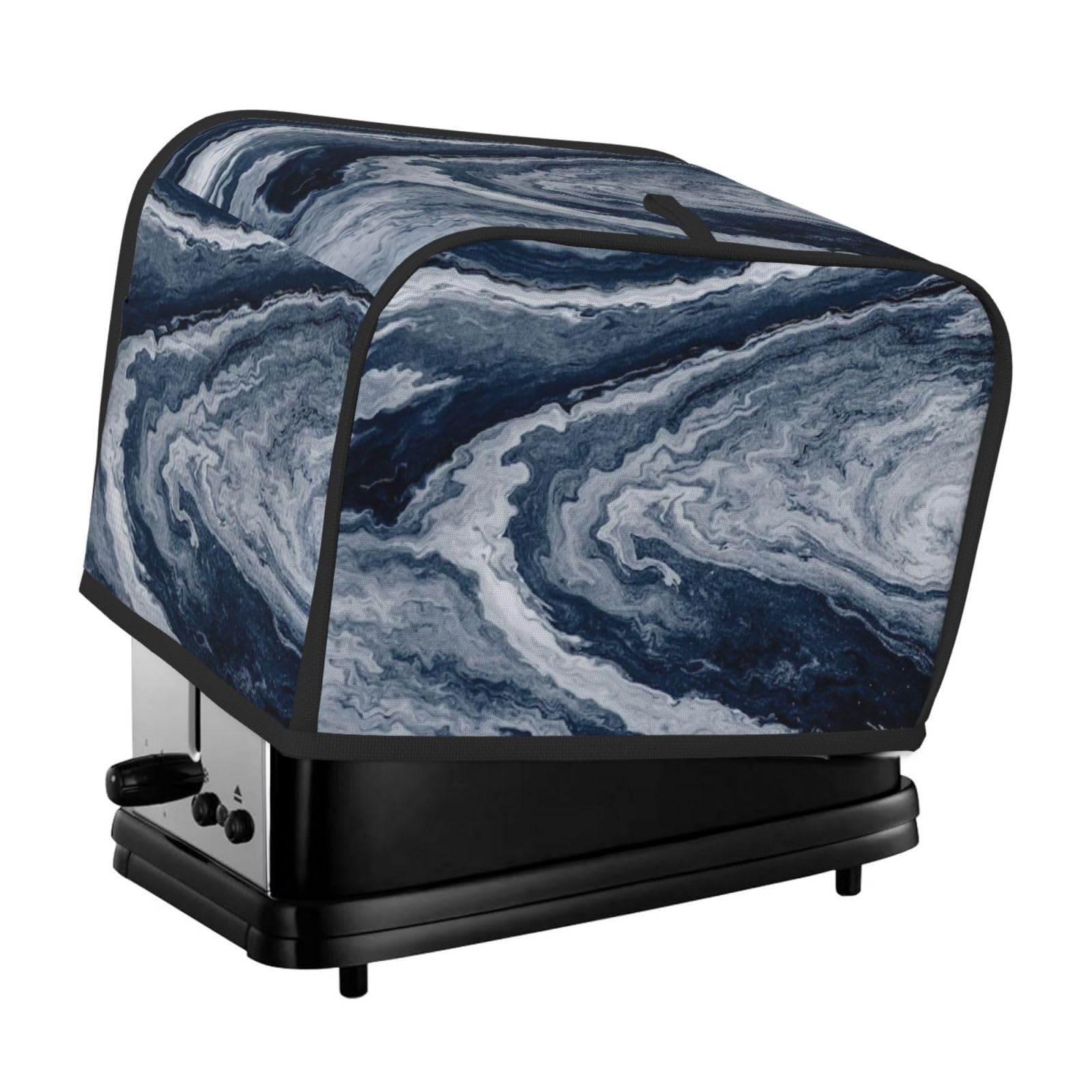 Toaster Cover 2 Slice with Marble Pattern Dustproof Fingerprint Bakeware Protection Wide Slot Reusable for Kitchen Small Appliance TCC115