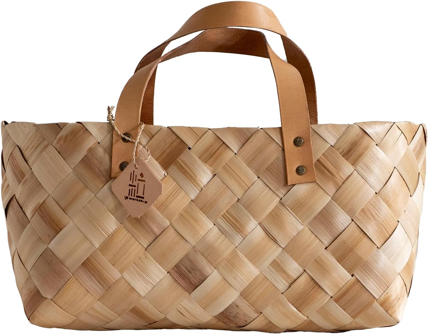 送料込】竹かご りんごかご カゴバッグ ハンドバック 竹細工 手籠 4個