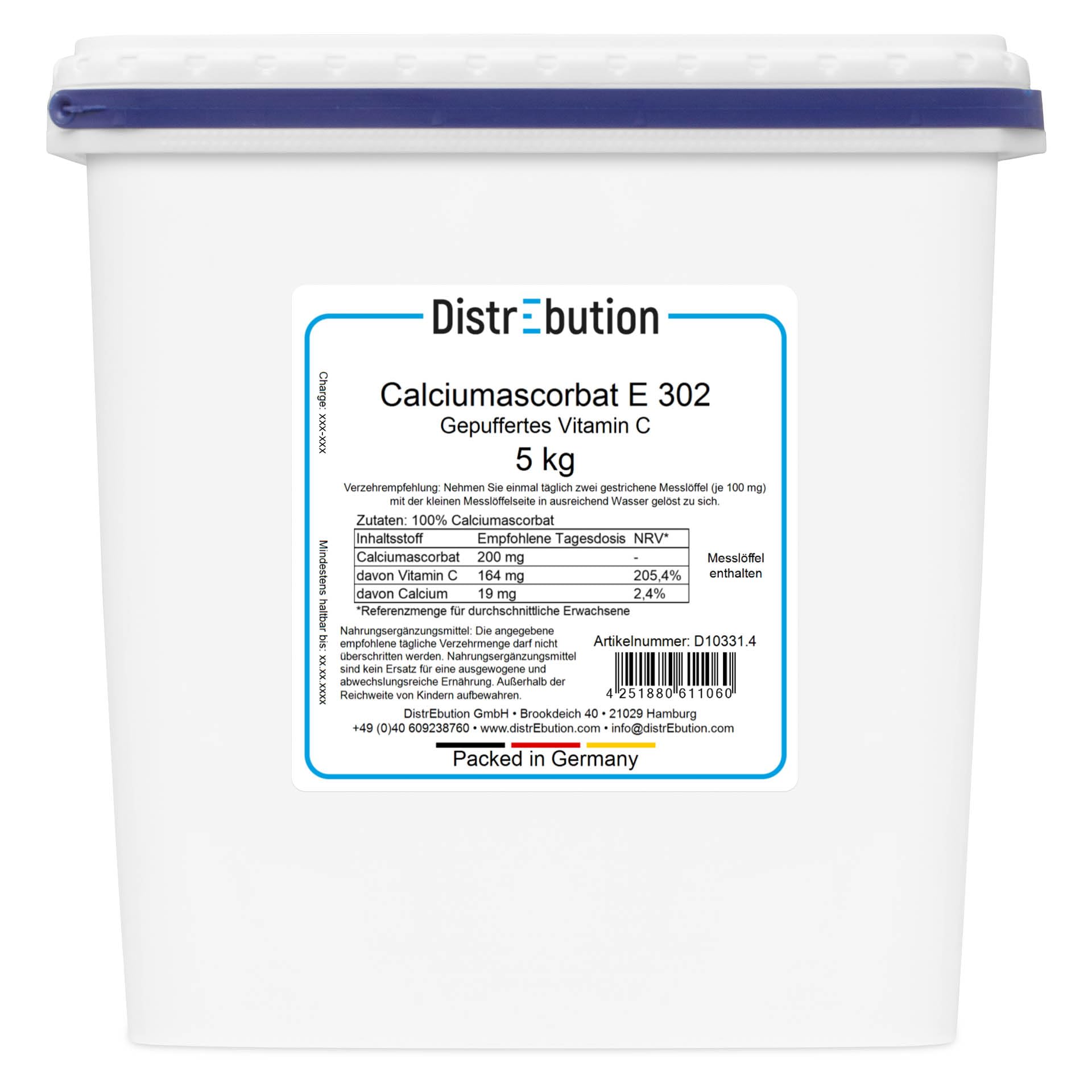 Vitamin C Pulver 5kg Calciumascorbat E 302 gepuffert