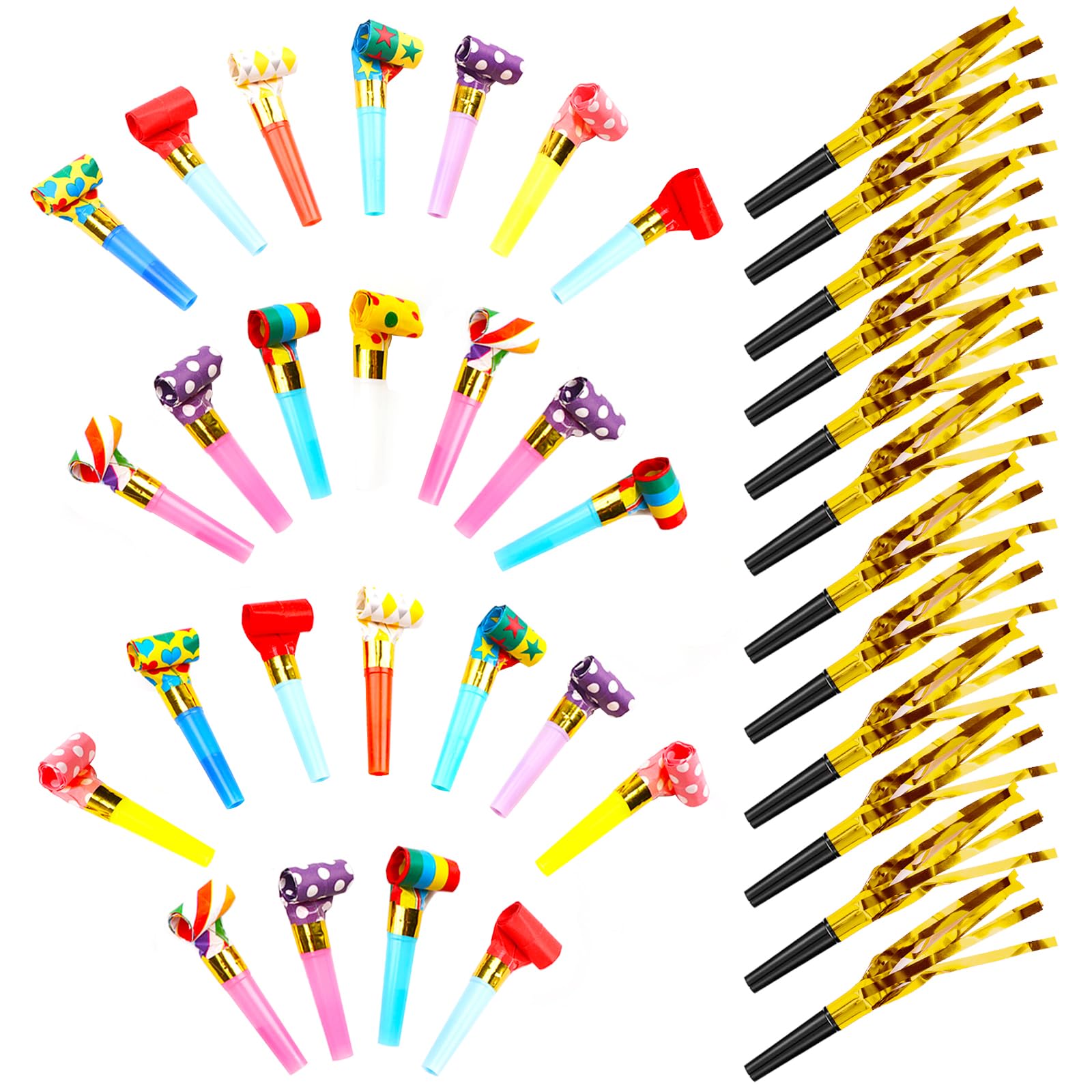 37 Pieces Blow Dragon Set Gold Noisemakers Funny Party Horns Birthday Blowers Party Blowers Noisemakers Party Blowers Noise Makers Party Favors