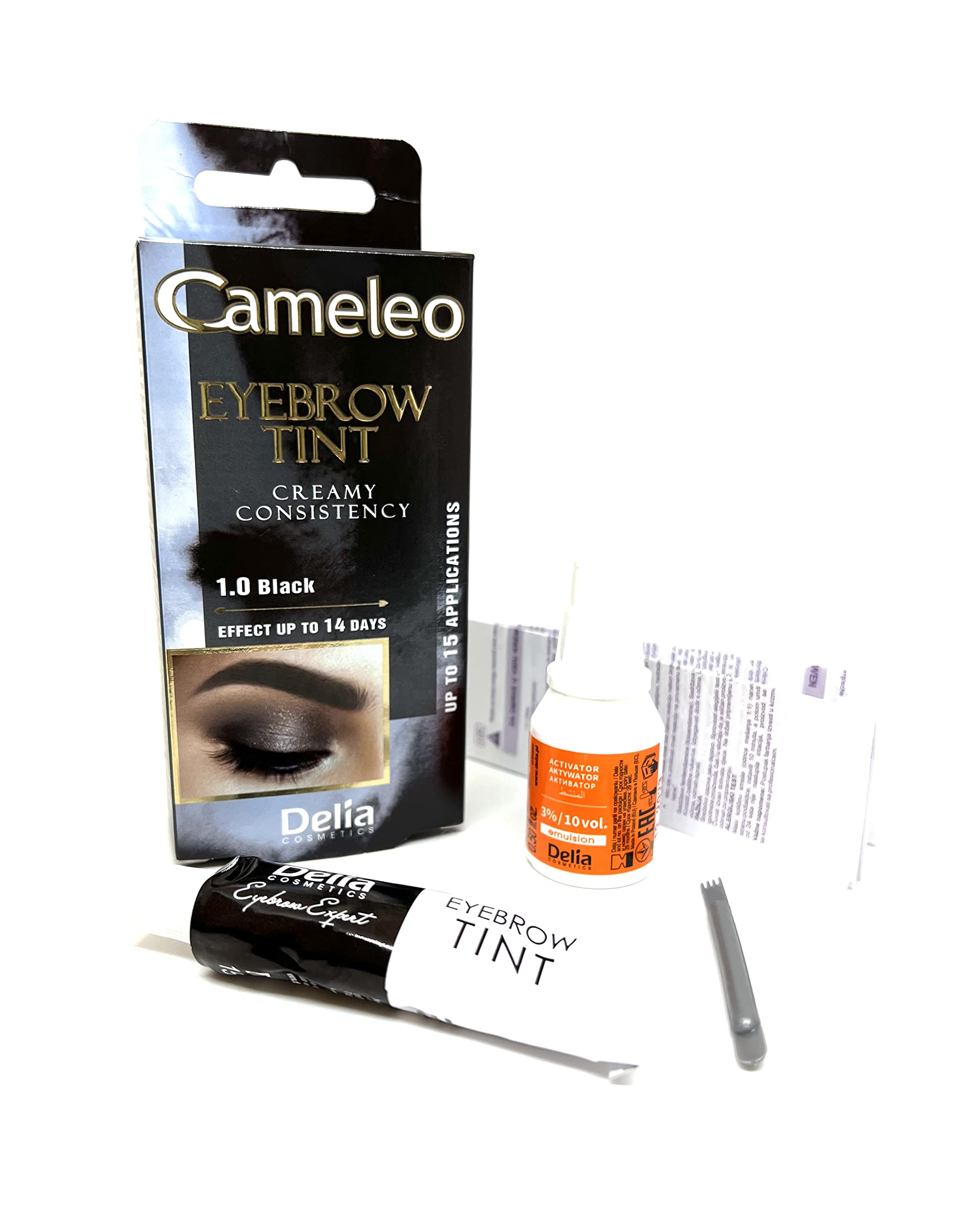 Tinte para cejas & pestañas profesionales, 15ml KIT HENNA Negro/Marrón/Marrón Oscuro/Gris (Negro) (Negro)