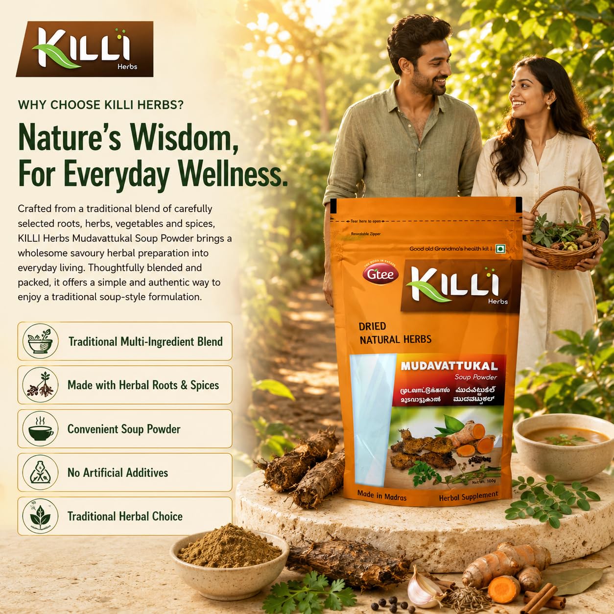KILLI Mudavattukal Kizhangu Soup Powder | Joint & Bone Health, 100g — Amazon image 7