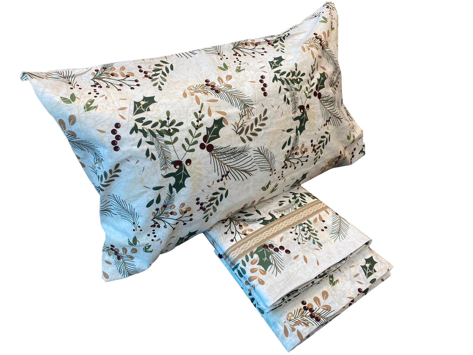 Parure de lit Natural Color 100% coton, 1 place et demie, Moutarde