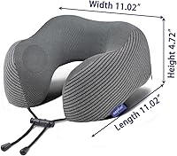 Vista 4 de napfun Almohada cervical para viajar, almohada cervical de viaje mejorada para avión, almohada de viaje de espuma viscoelástica 100% pura