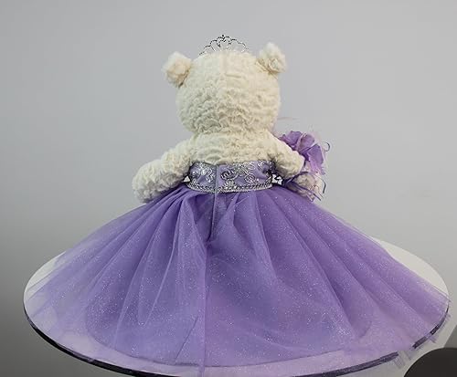 Miniatura 3 de 20 pulgadas Quince Anos Quinceanera Last Doll Osito de peluche con vestido (pieza central) B16631-5 (Lavanda1)