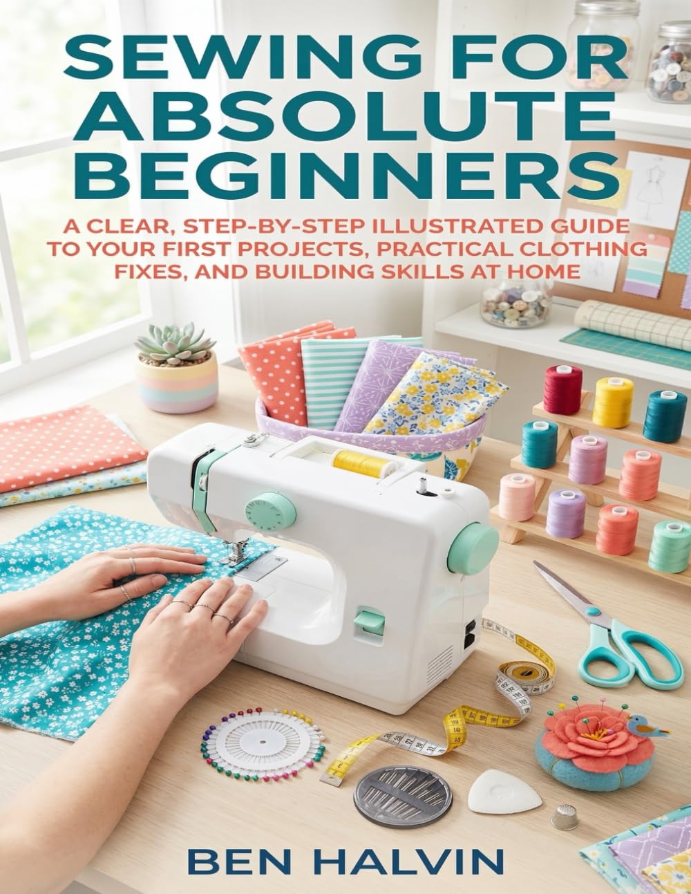 Sewing for Absolute Beginners: A Clear, Step-by-Step Illustrated Guide to Your First Projects, Practical Clothing Fixes, and Building Skills at Home