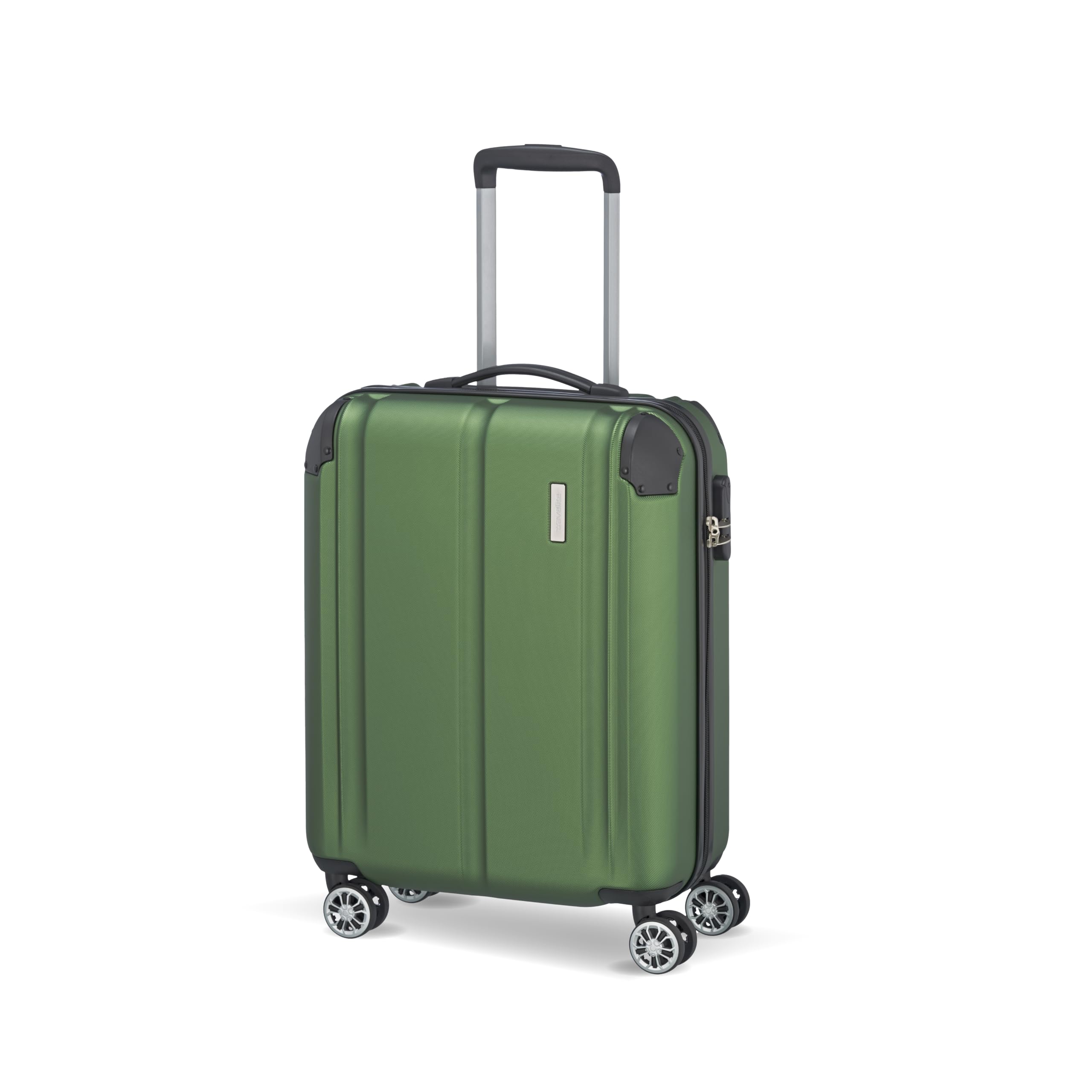Travelite Handgepäck Trolley klein, City, 55x40x20 cm, 2,7 kg, Kratzfeste Hartschale, mit 4 Doppelrollen – Koffer passend für Lufthansa, Swiss, Austrian, KLM, Condor, Eurowings