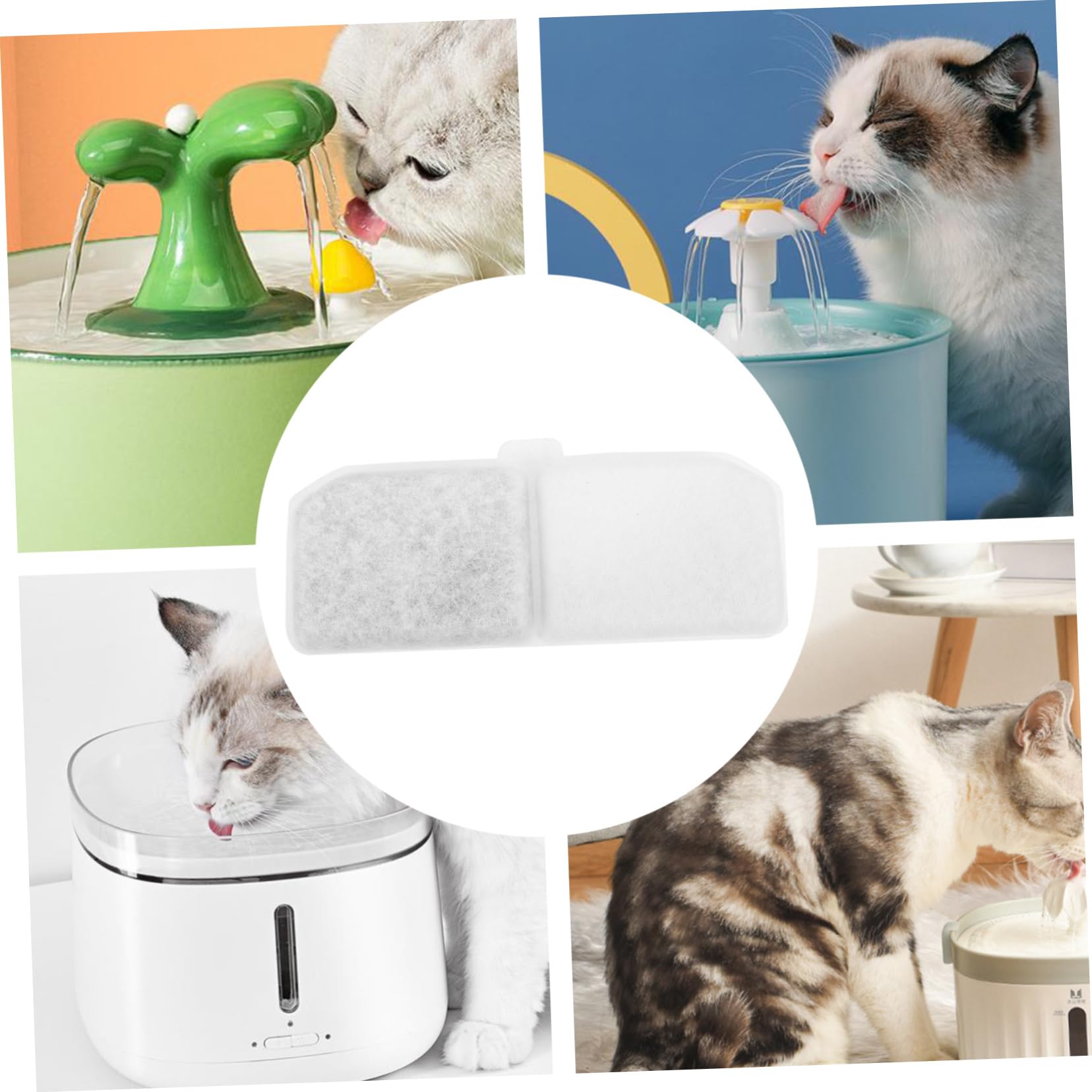 10 Stück Katzenbrunnenfilter Mit Kokos-Aktivkohle – Passend Für 2,5L & Die Meisten Haustier-Wasserbrunnen | Für Sauberes Trinkwasser