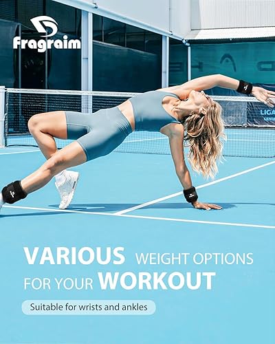 Miniatura 6 de Pesas de tobillo, 12346810 libras, 1 par de pesas de muñeca y pierna para mujeres, niños y hombres, cómodas y suaves, perfectas para bailar, correr,