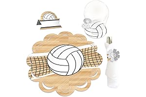 Bump, Set, Spike Volleyball Charger Plates