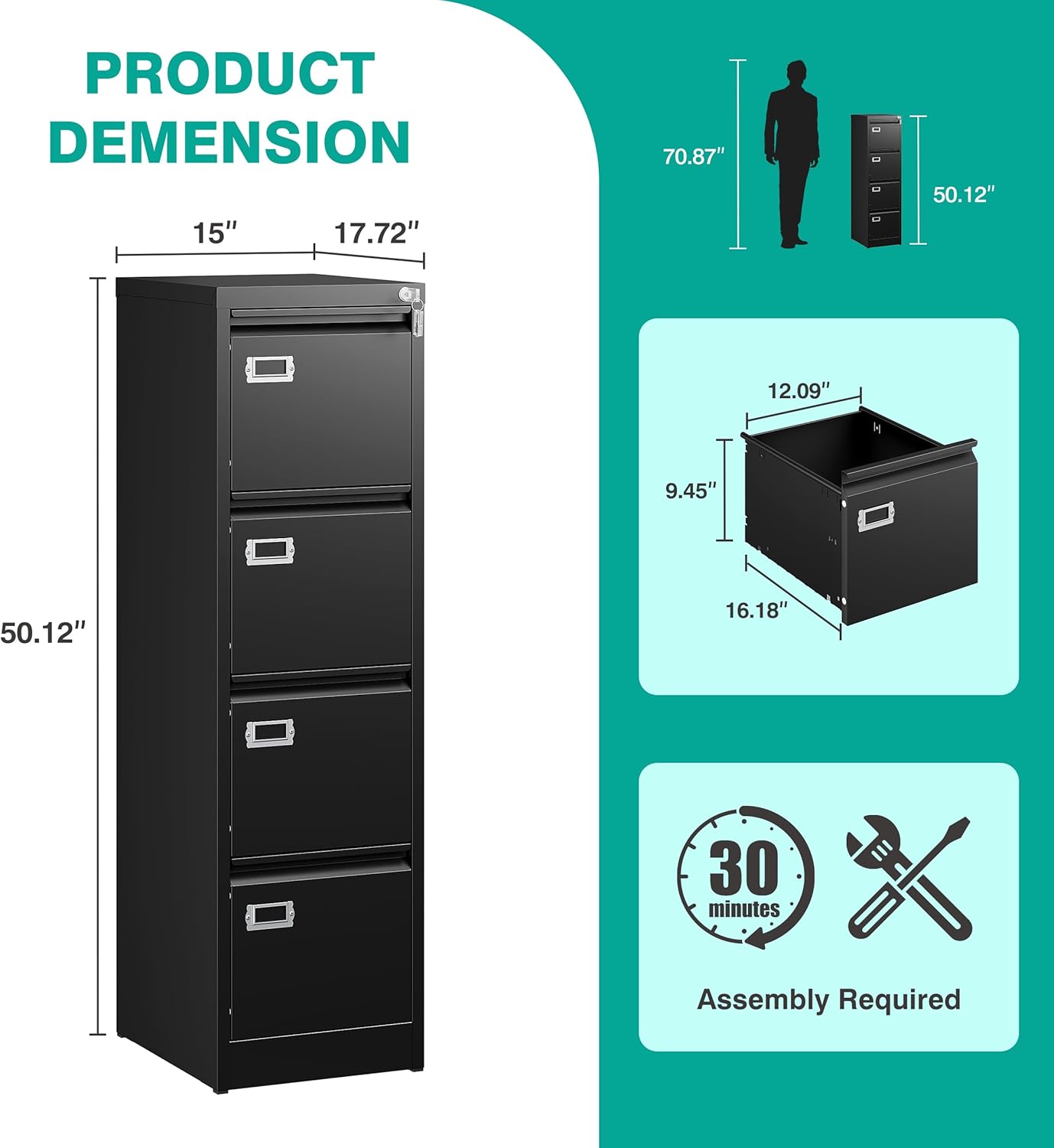 File Cabinet Features Diagram