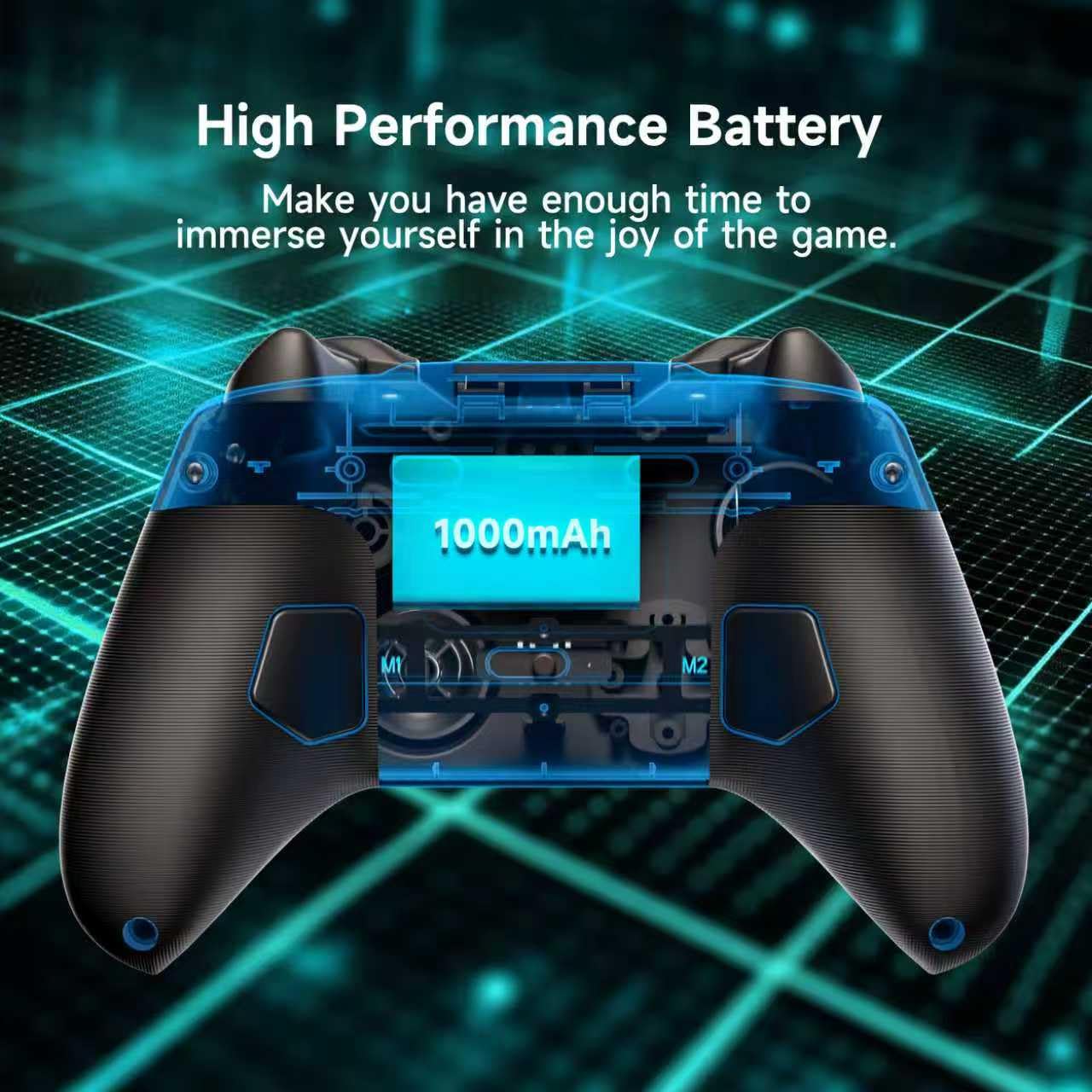 UHM PC Controller Wireless Game Controller PC G5 Kabellos Bluetooth Gamepad mit Switch Handy iOS Android Hall Trigger Turbo,Vier programmierbare Tasten 6 Achsen Gyro