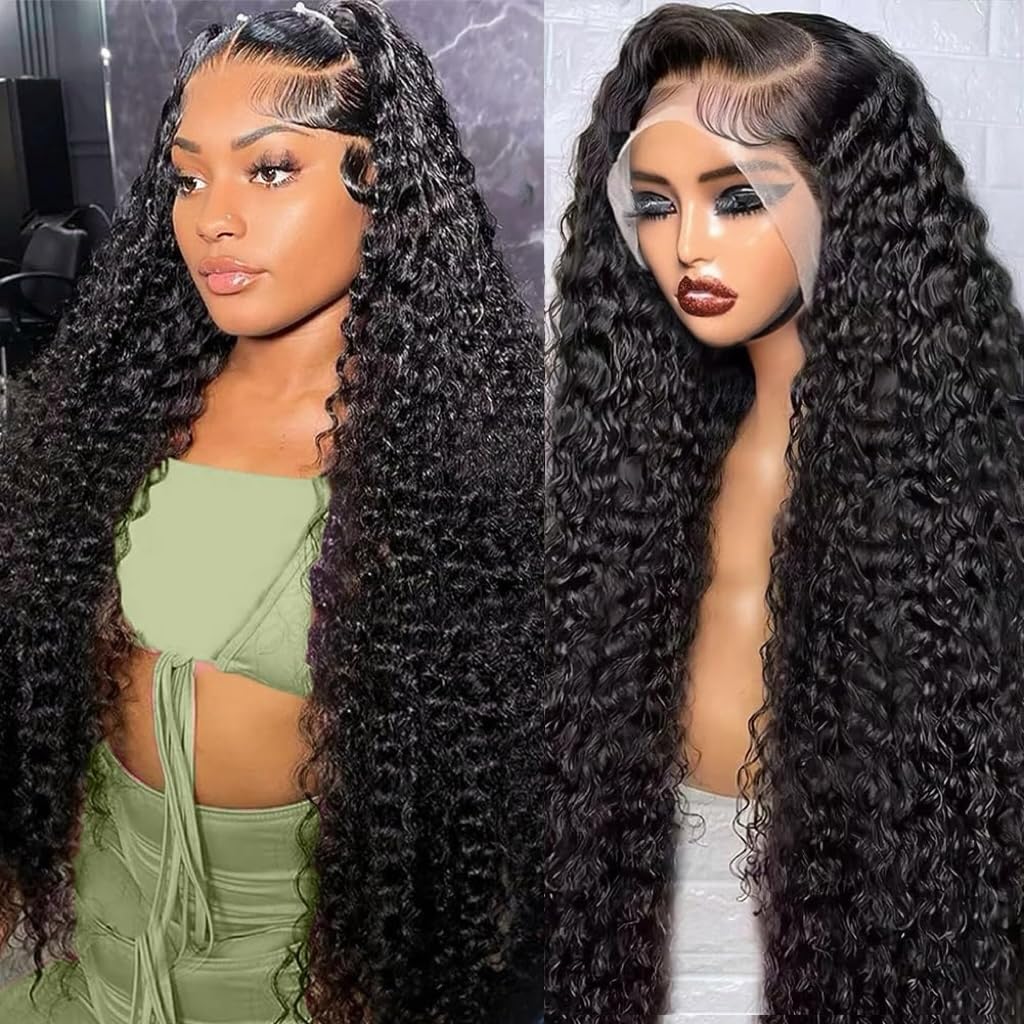 13×6 Deep Wave Lace Front Wigs Human Hair Pre Plucked Pre Bleached Deep Curly Human Wigs for Women 180 Density HD Full Lace Frontal Wig With Baby Hair 28inch 13×6 Deep Wave Lace Front Wigs Human Hair Pre Plucked Pre Bleached Deep Curly Human Wigs for Women 180 Density HD Full Lace Frontal Wig With Baby Hair 28inch