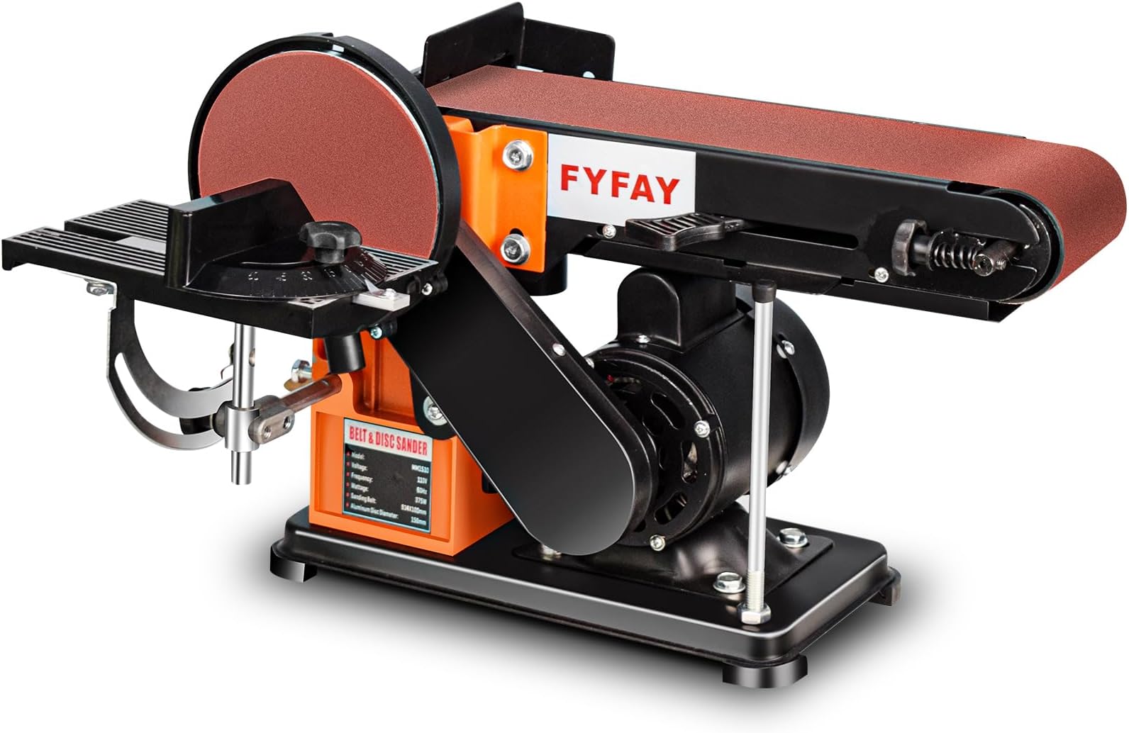 MM1510 3.2-Amp Belt Sander, 4 x 36 in. Belt and 6 in. Disc Sander, 2/3HP Belt Disc Sander Combo with 2 Dust Collection Port, Bench Belt Sander for Woodworking, Metal-working