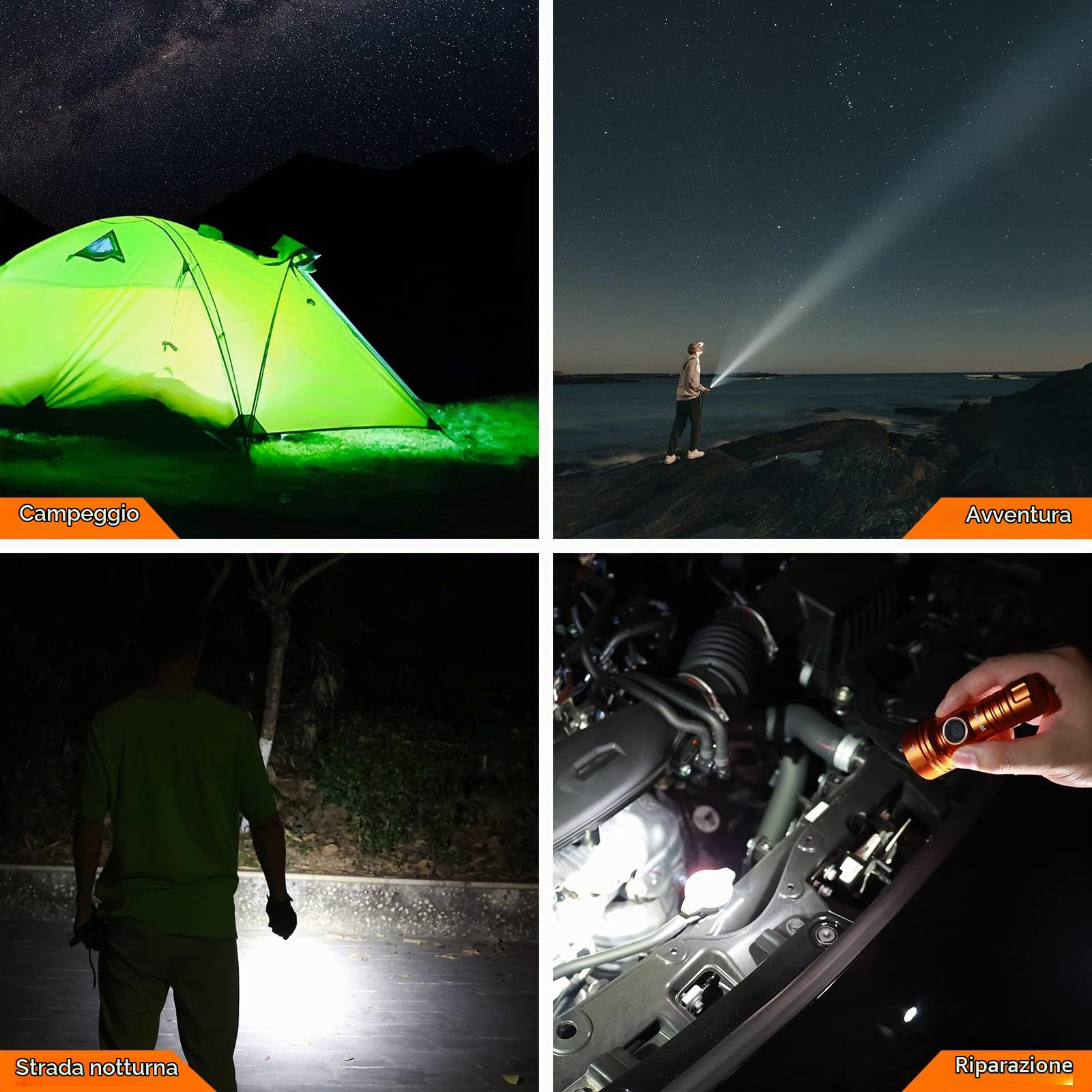 Wurkkos TS11 Torcia LED 2000 Lumen con SFT40 Led, Max Throw 616M Torcia da Esterno USB-C Ricaricabile con Obiettivo TIR, BLF Anduril 2.0 UI